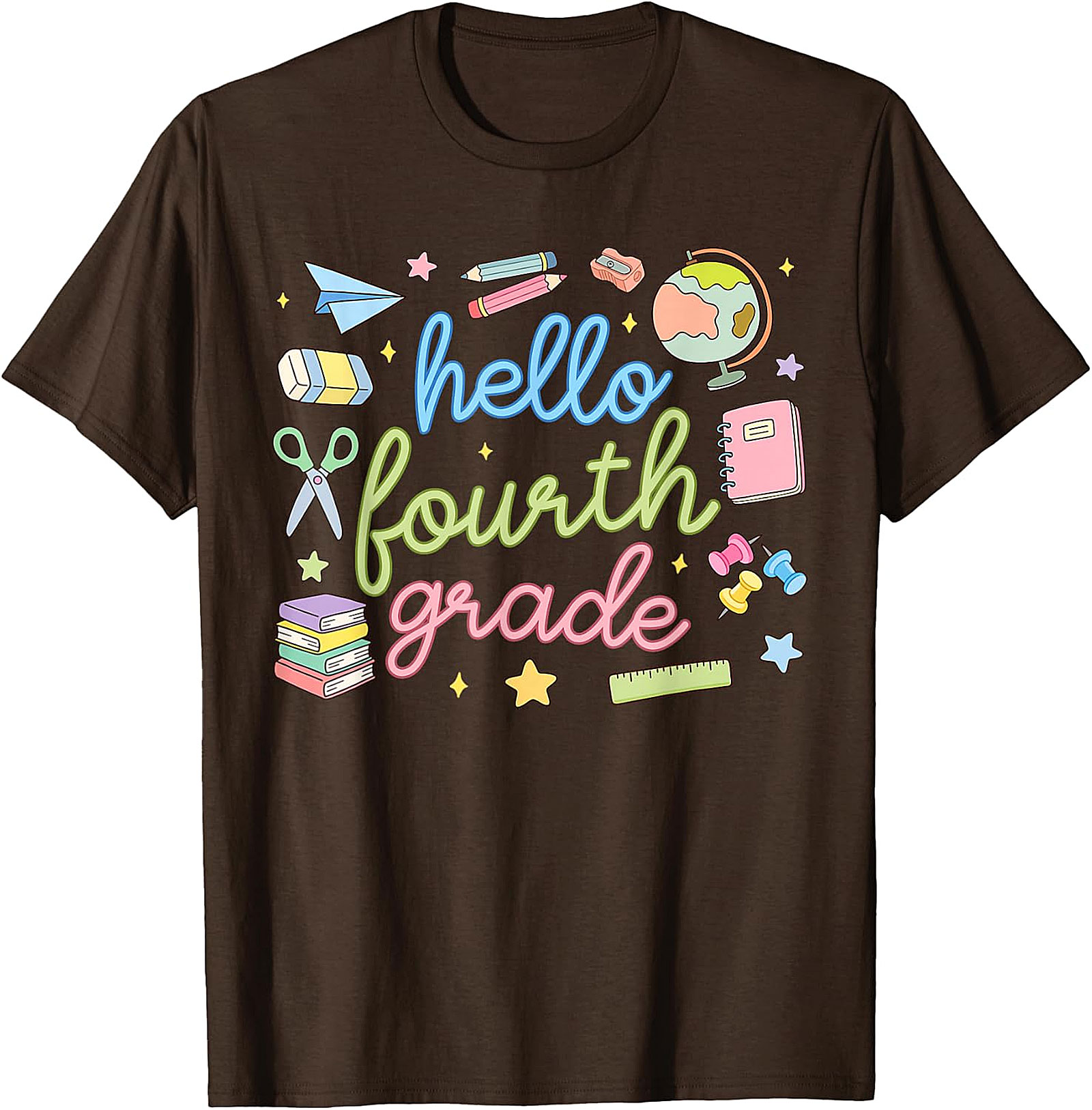 Hello Fourth Grade T-Shirt | Back to School Teacher Tee