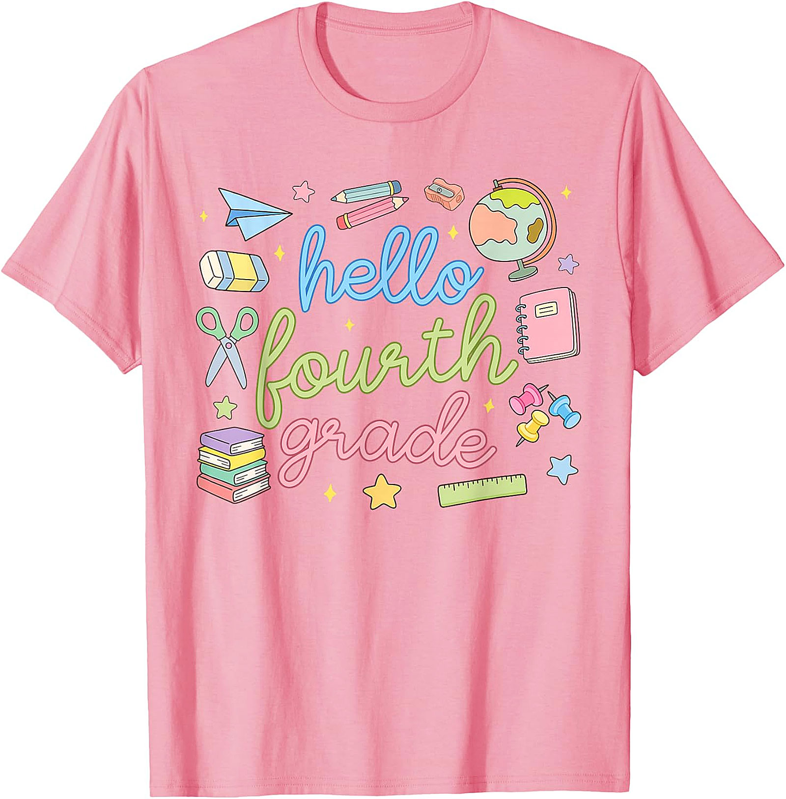 Hello Fourth Grade T-Shirt | Back to School Teacher Tee