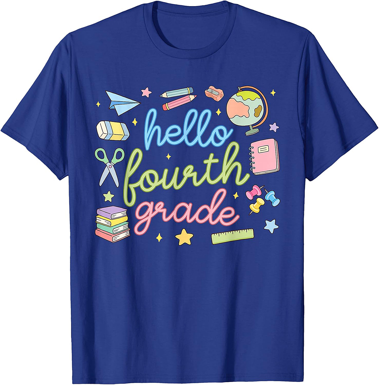 Hello Fourth Grade T-Shirt | Back to School Teacher Tee