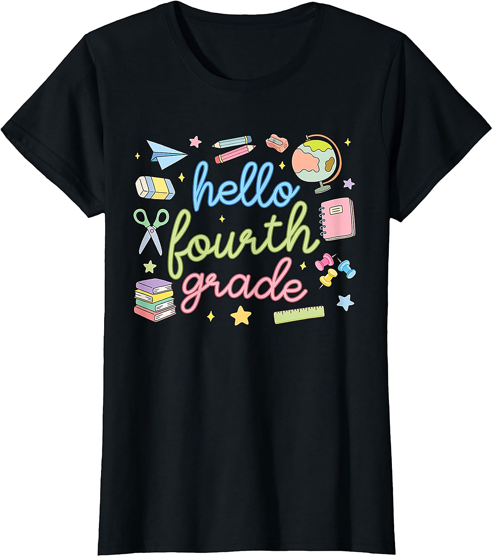 Hello Fourth Grade T-Shirt | Back to School Teacher Tee