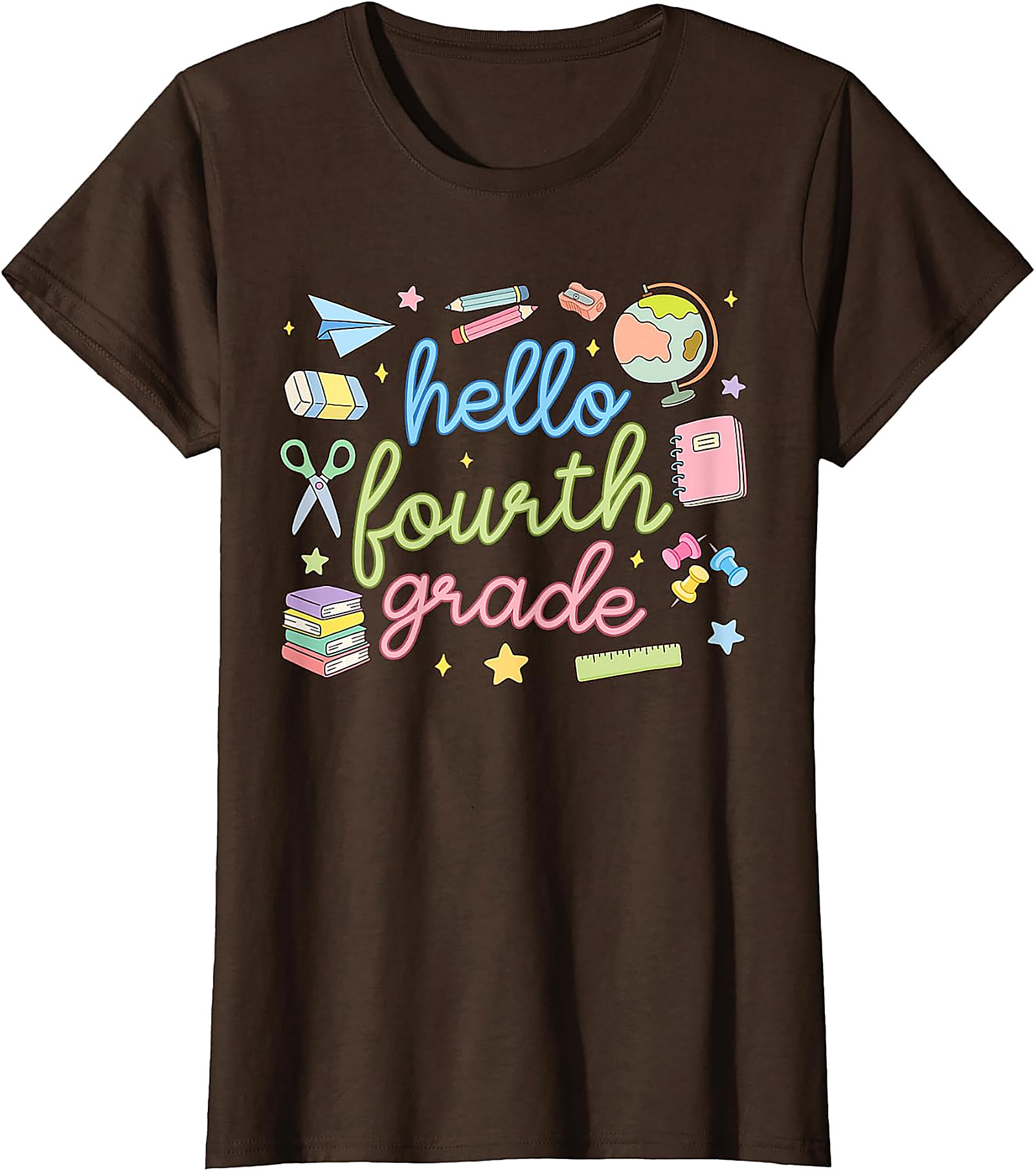 Hello Fourth Grade T-Shirt | Back to School Teacher Tee