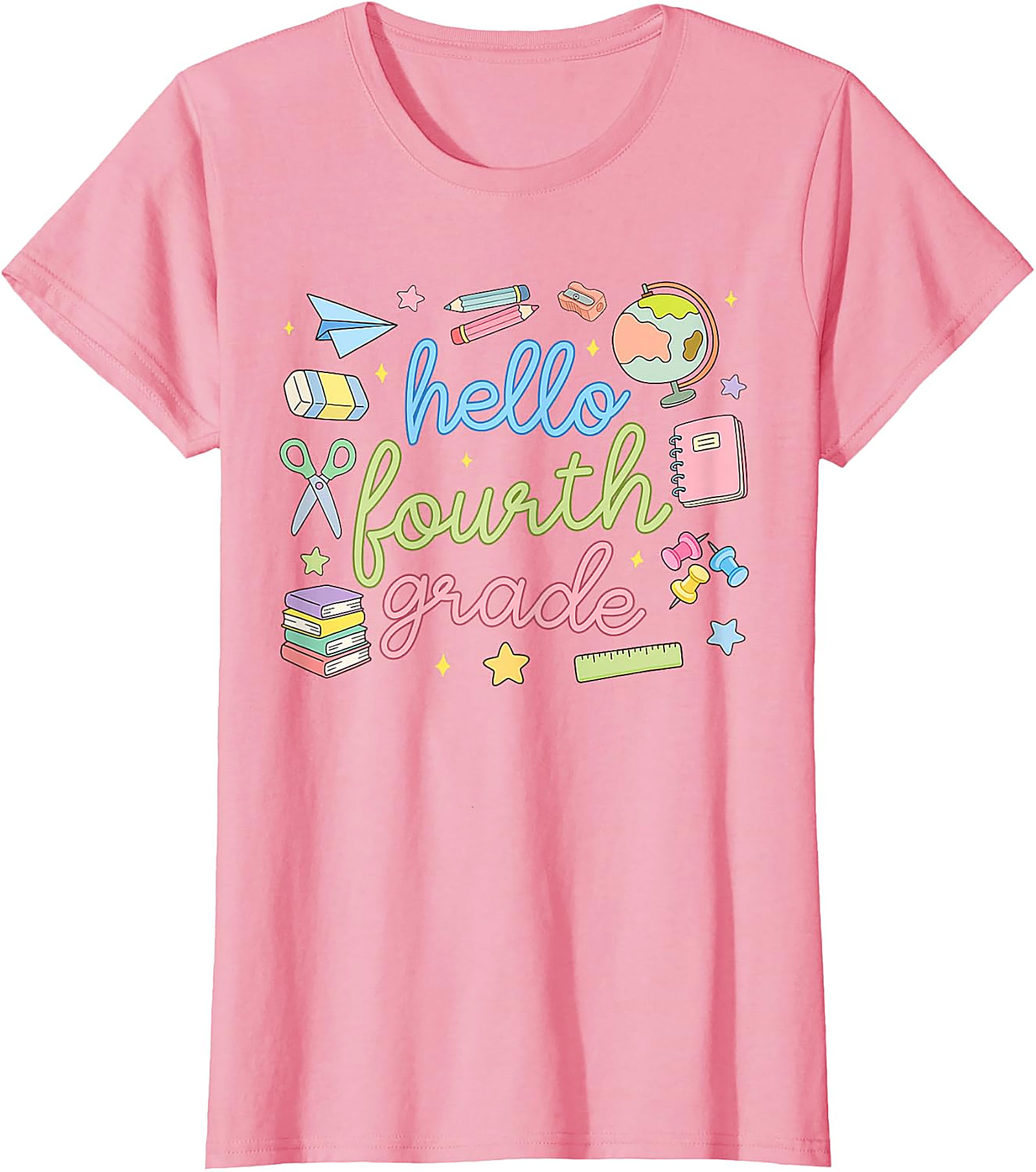 Hello Fourth Grade T-Shirt | Back to School Teacher Tee