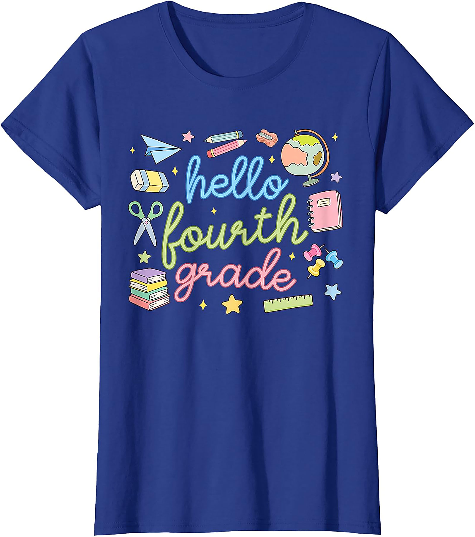 Hello Fourth Grade T-Shirt | Back to School Teacher Tee