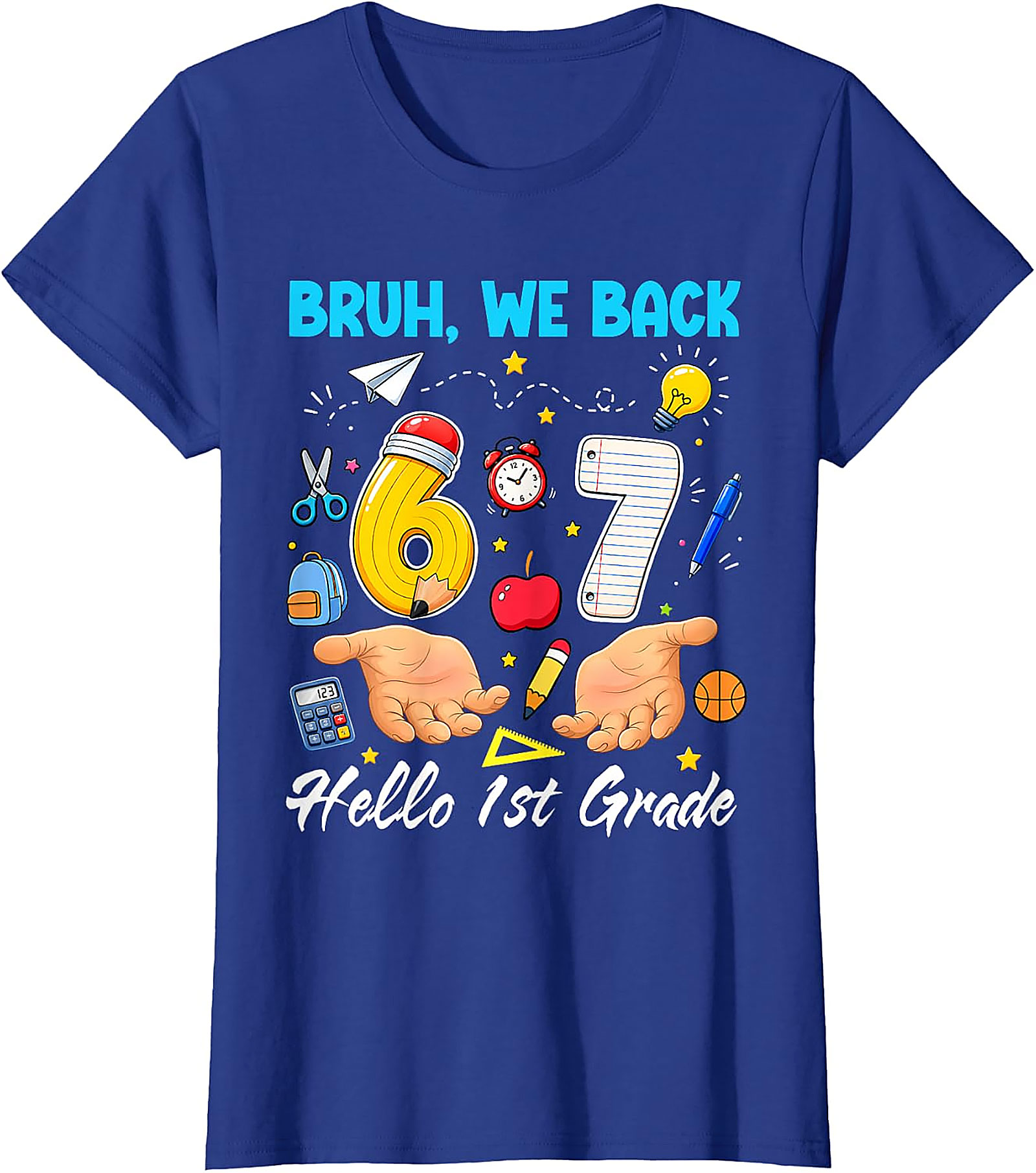 Bruh We Back Hello 1st Grade T-Shirt for Kids