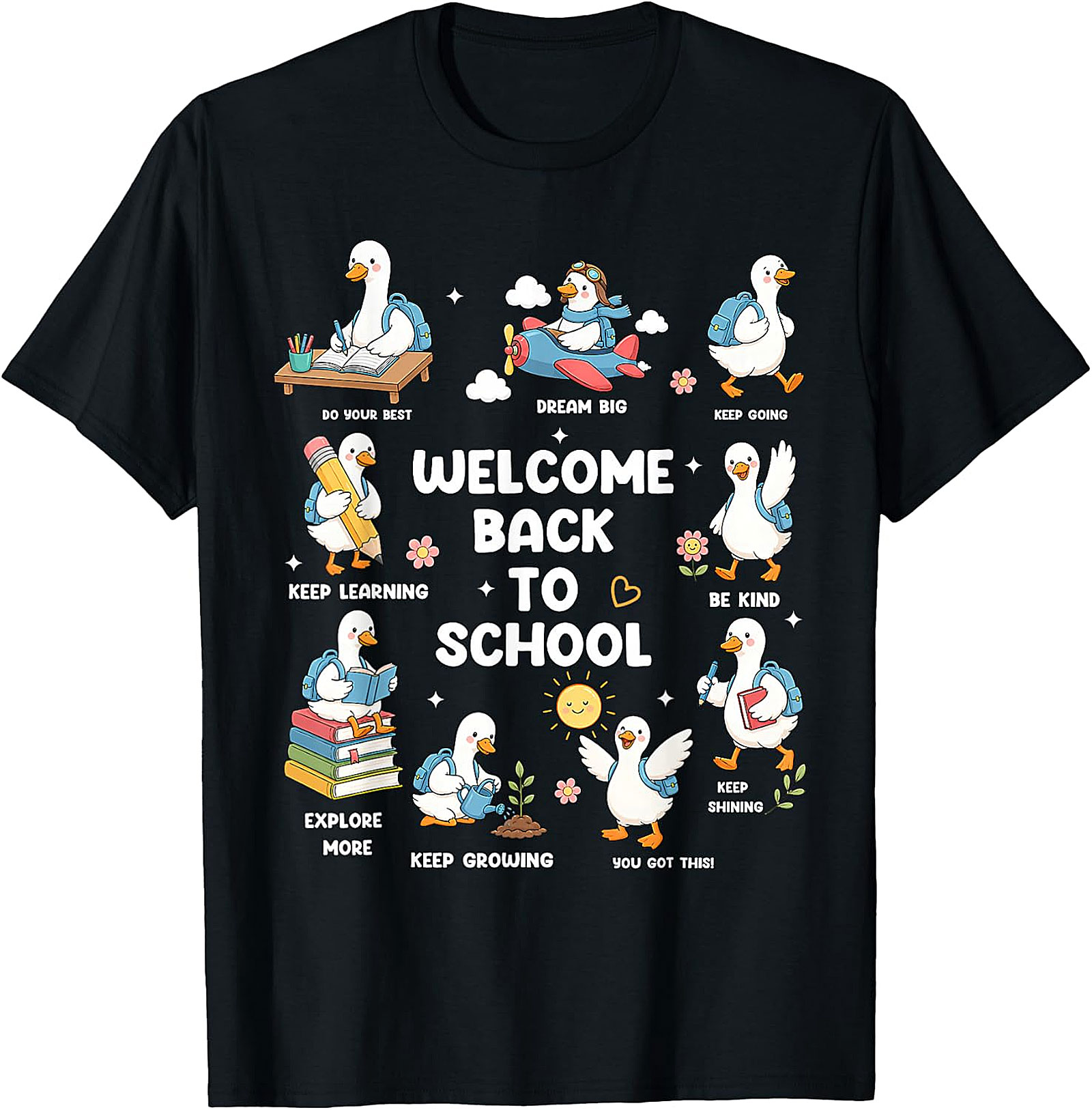 Welcome Back to School Goose Teacher T-Shirt