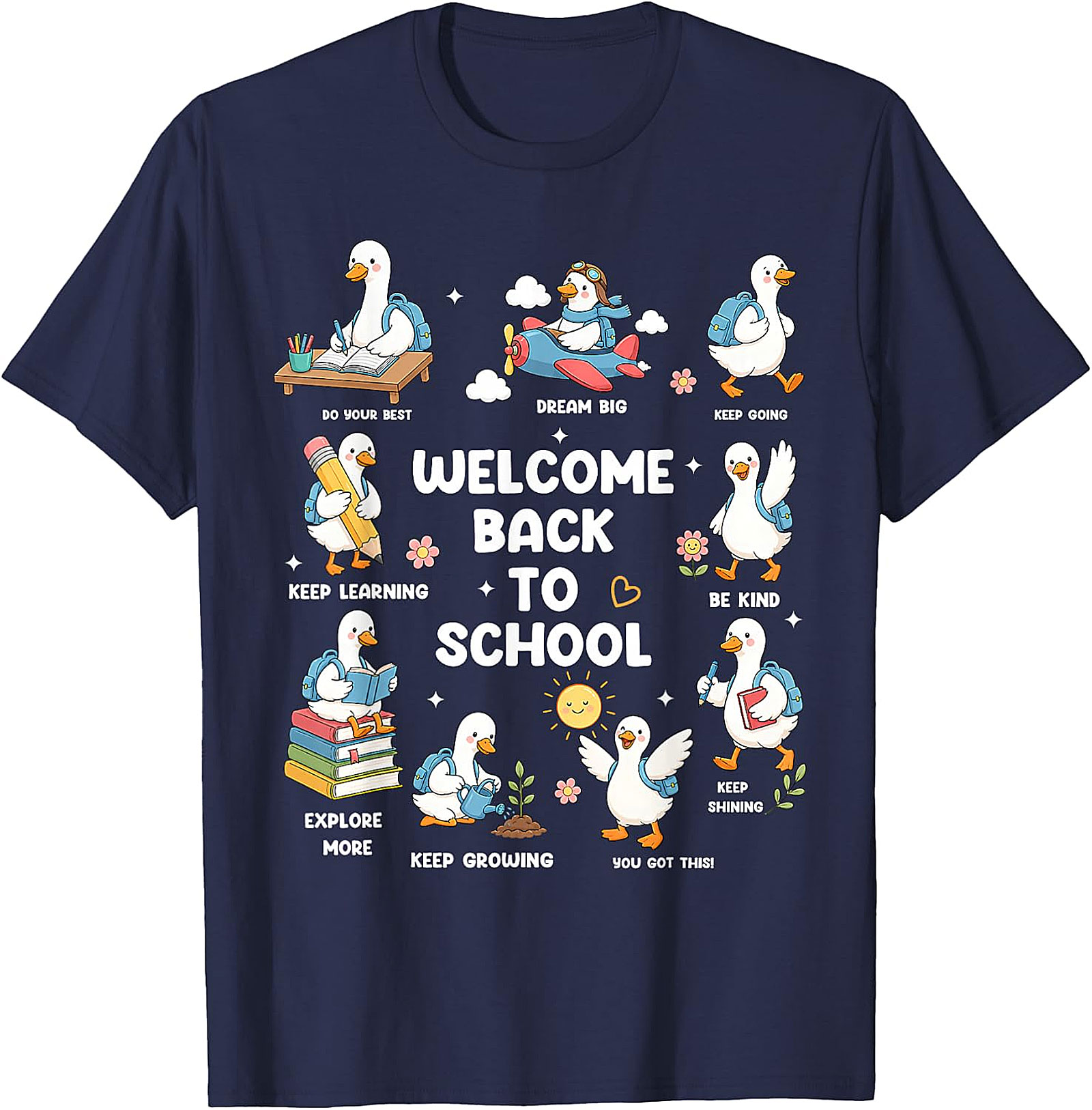 Welcome Back to School Goose Teacher T-Shirt