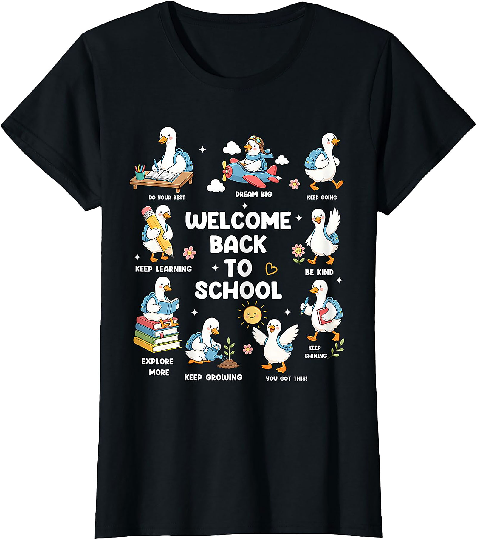 Welcome Back to School Goose Teacher T-Shirt
