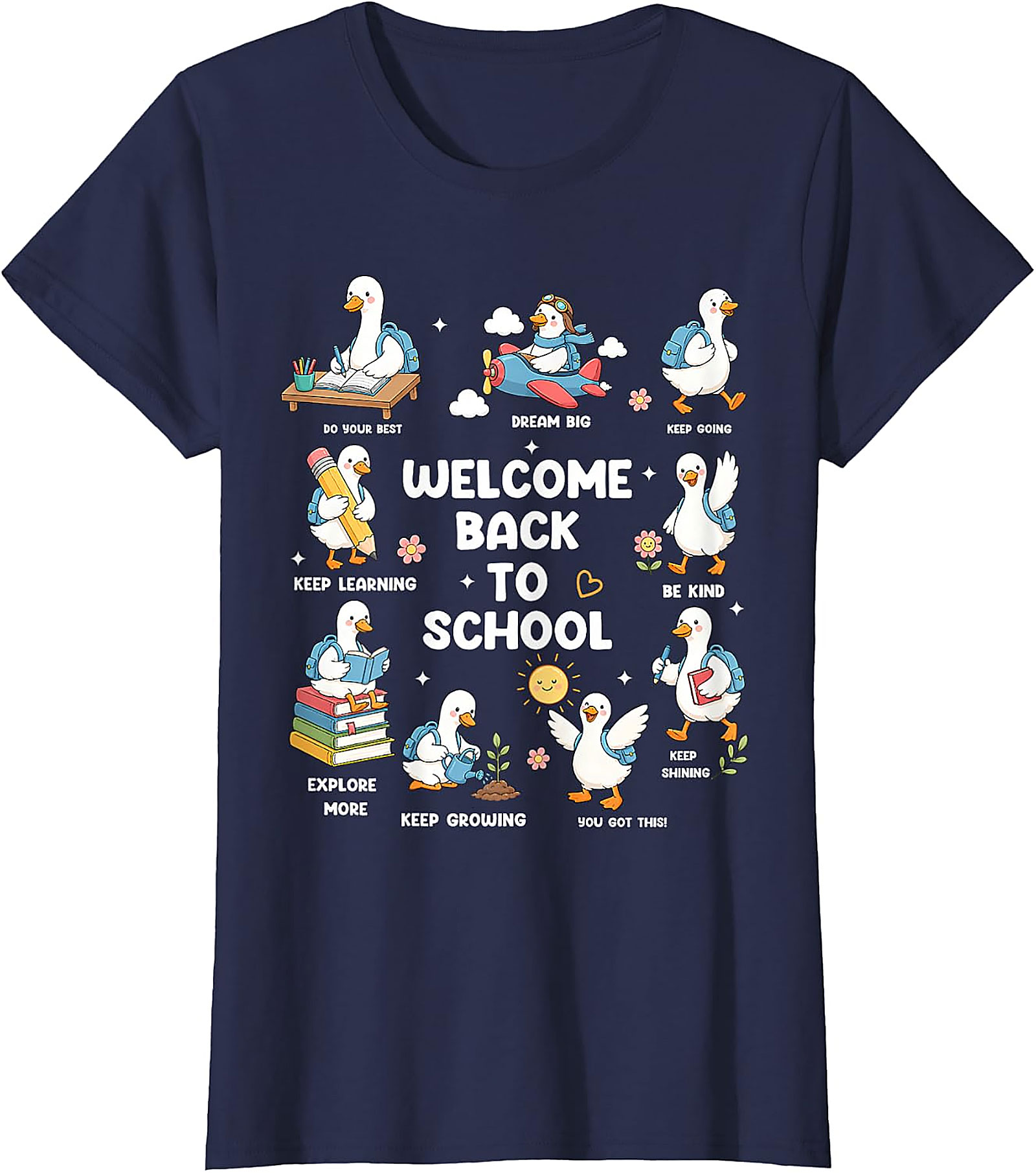 Welcome Back to School Goose Teacher T-Shirt