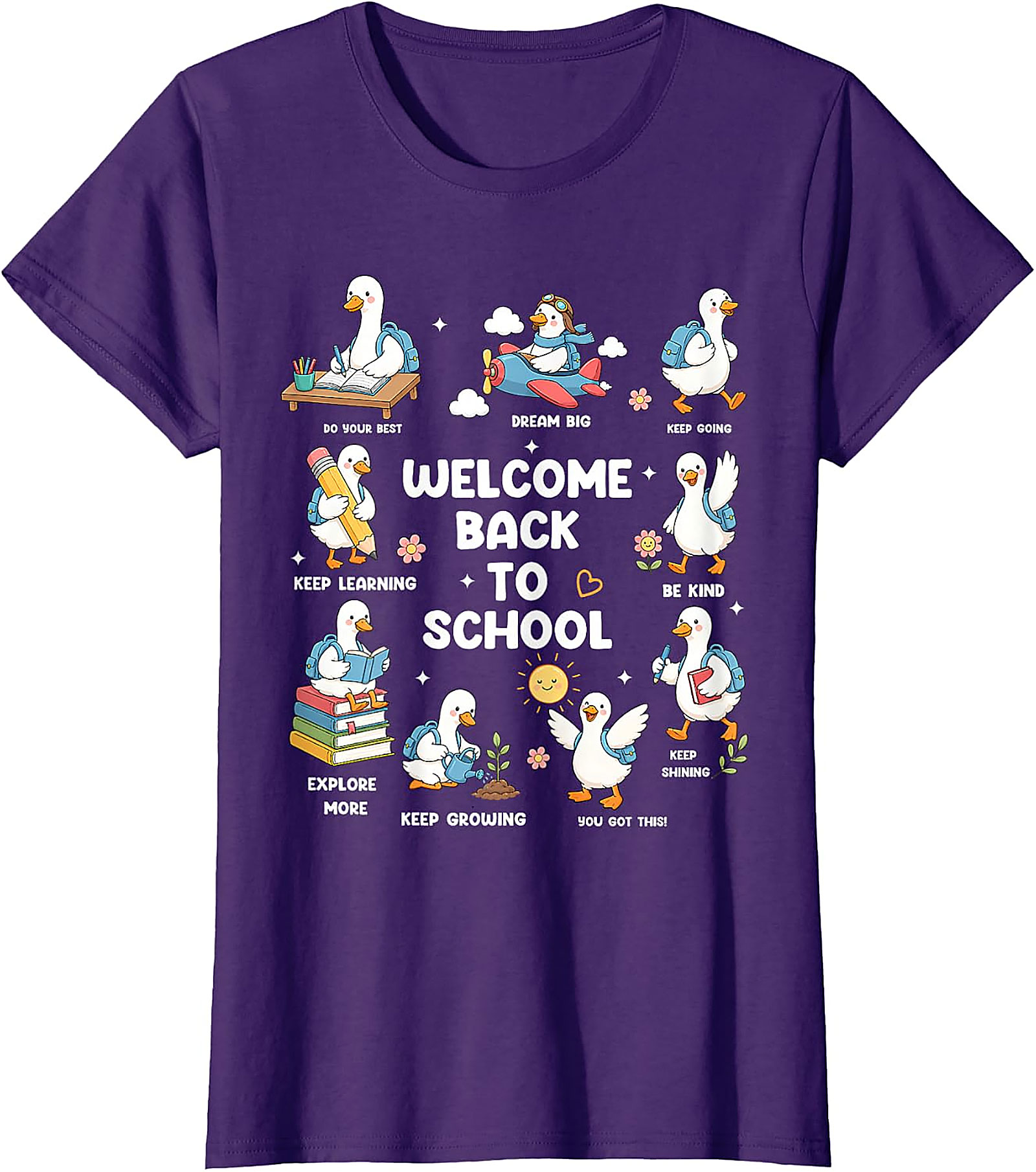 Welcome Back to School Goose Teacher T-Shirt