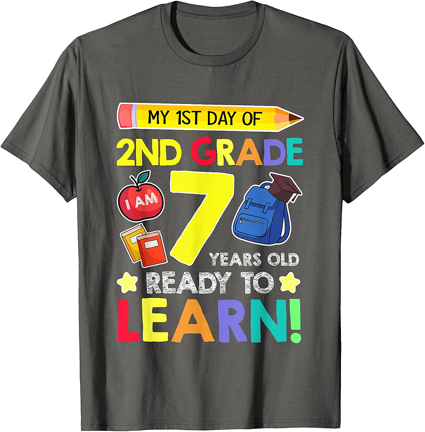 2nd Grade First Day School T-Shirt Kids Ready to Learn Tee