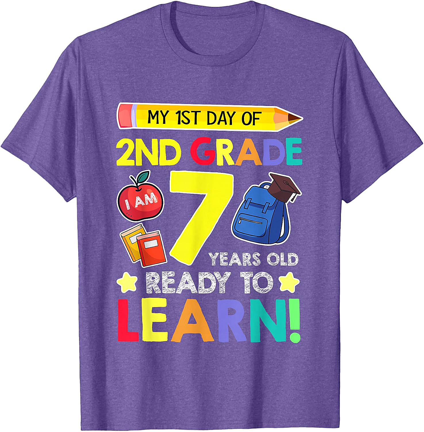 2nd Grade First Day School T-Shirt Kids Ready to Learn Tee