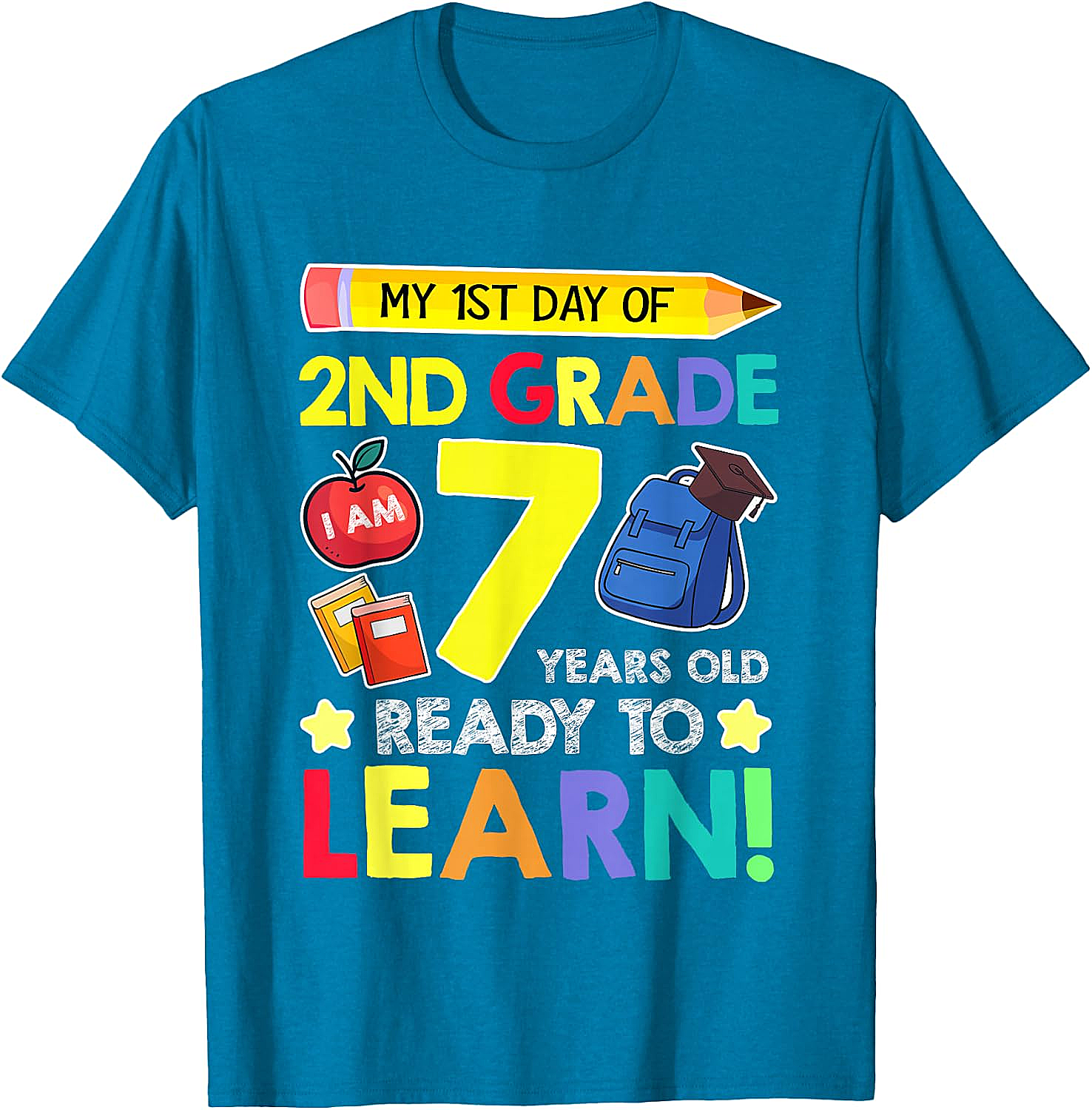 2nd Grade First Day School T-Shirt Kids Ready to Learn Tee