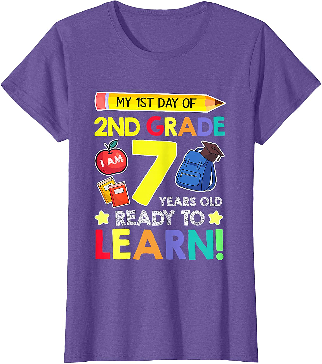 2nd Grade First Day School T-Shirt Kids Ready to Learn Tee