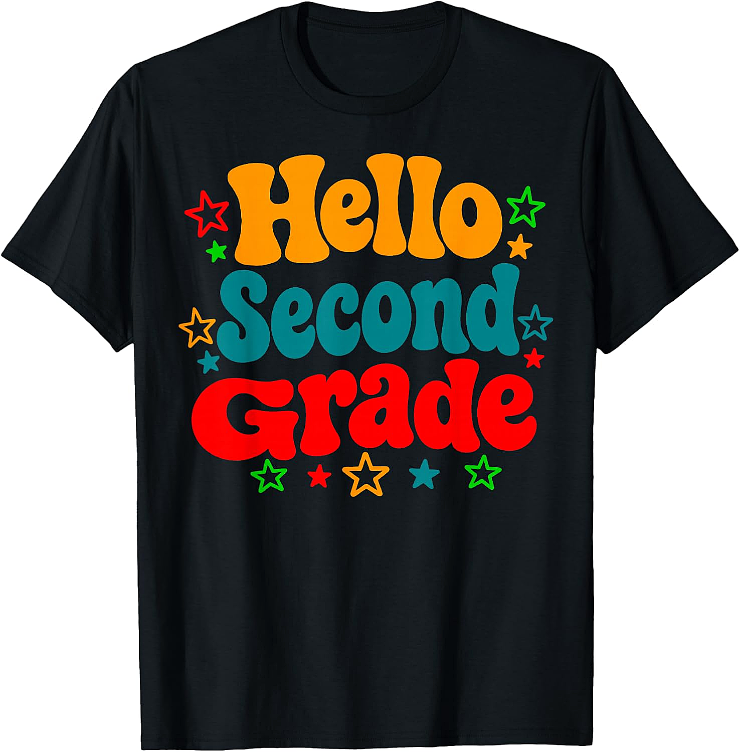 Hello Second Grade Back to School T-Shirt Teacher & Kids Tee