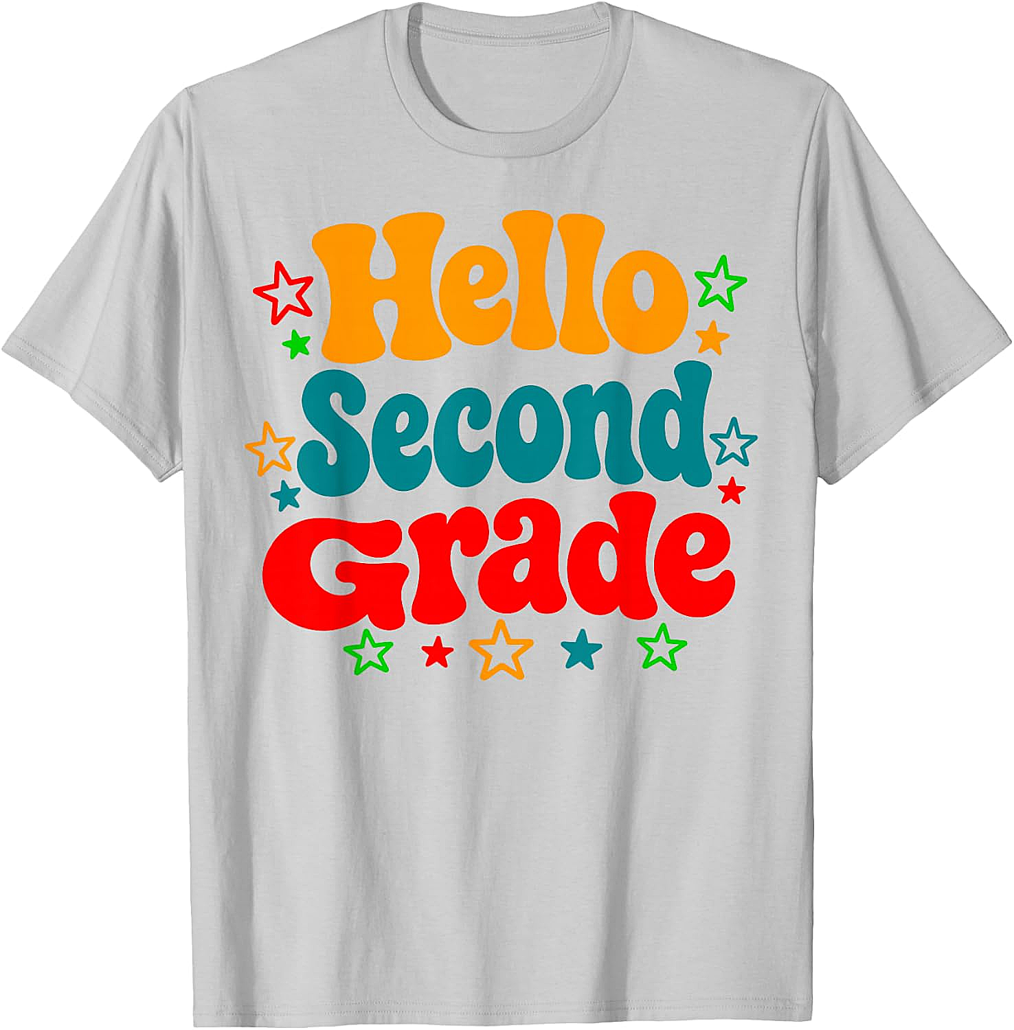  Hello Second Grade Back to School T-Shirt Teacher & Kids Tee