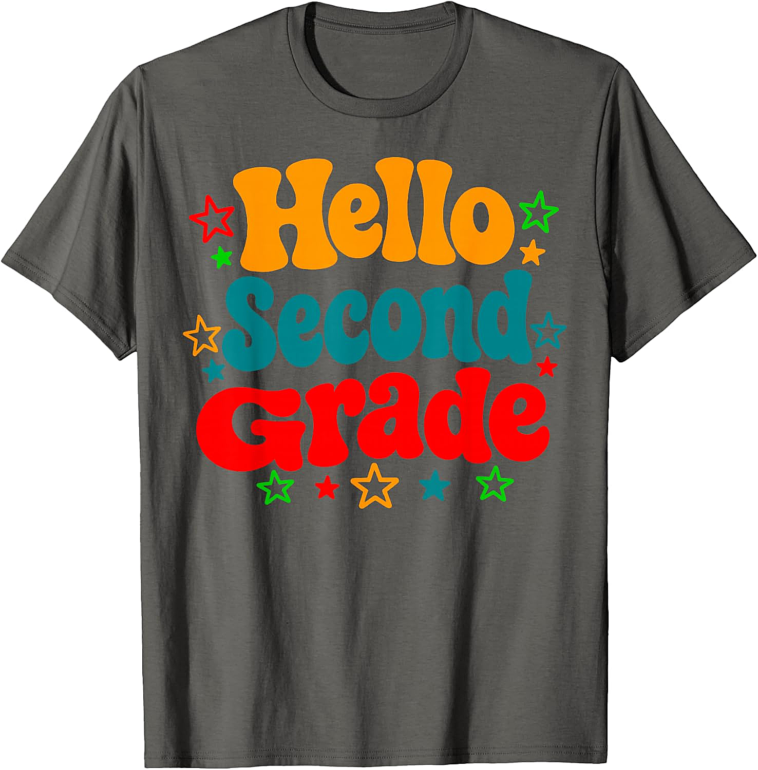  Hello Second Grade Back to School T-Shirt Teacher & Kids Tee