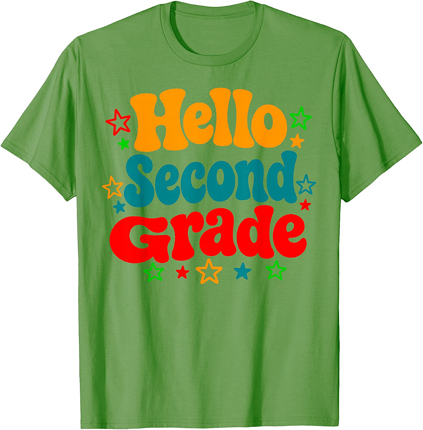  Hello Second Grade Back to School T-Shirt Teacher & Kids Tee
