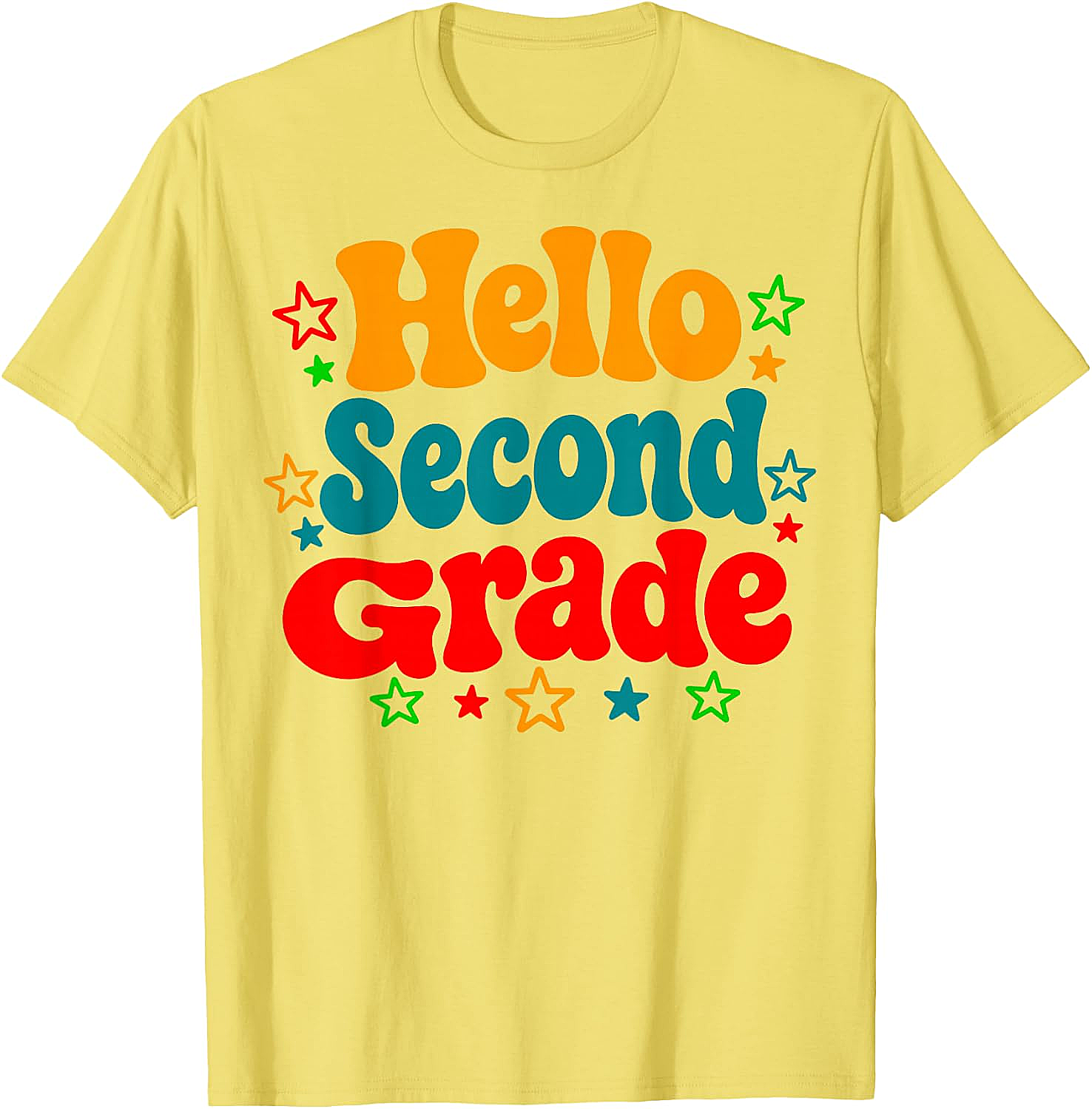  Hello Second Grade Back to School T-Shirt Teacher & Kids Tee