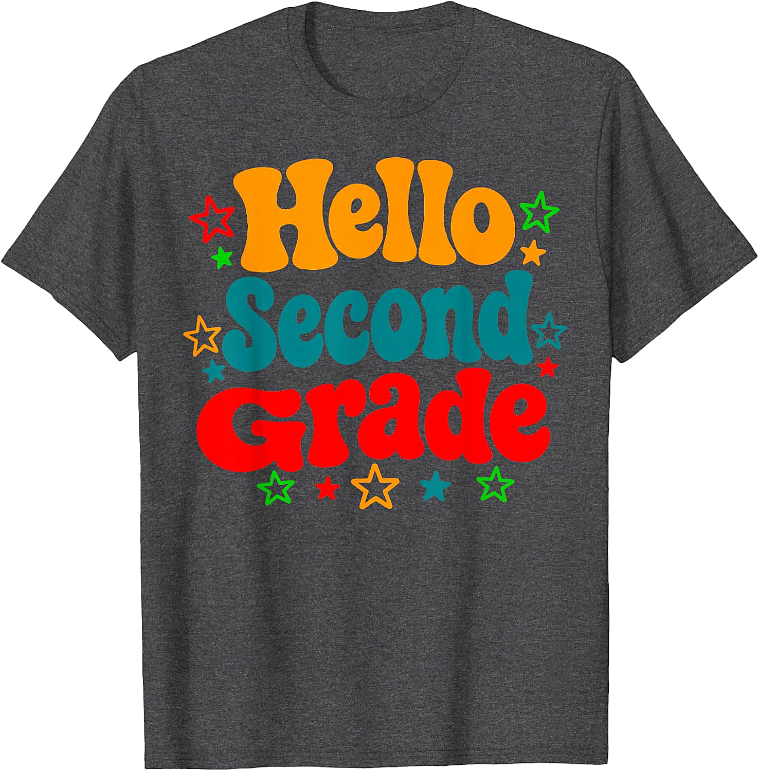  Hello Second Grade Back to School T-Shirt Teacher & Kids Tee