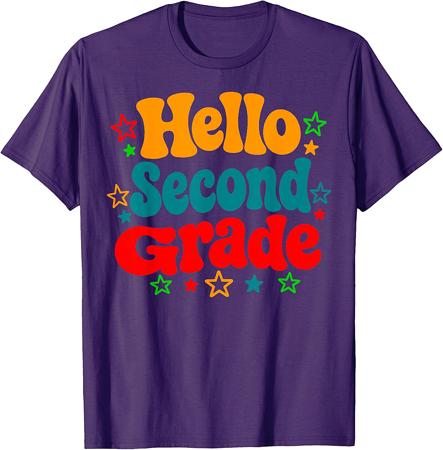  Hello Second Grade Back to School T-Shirt Teacher & Kids Tee