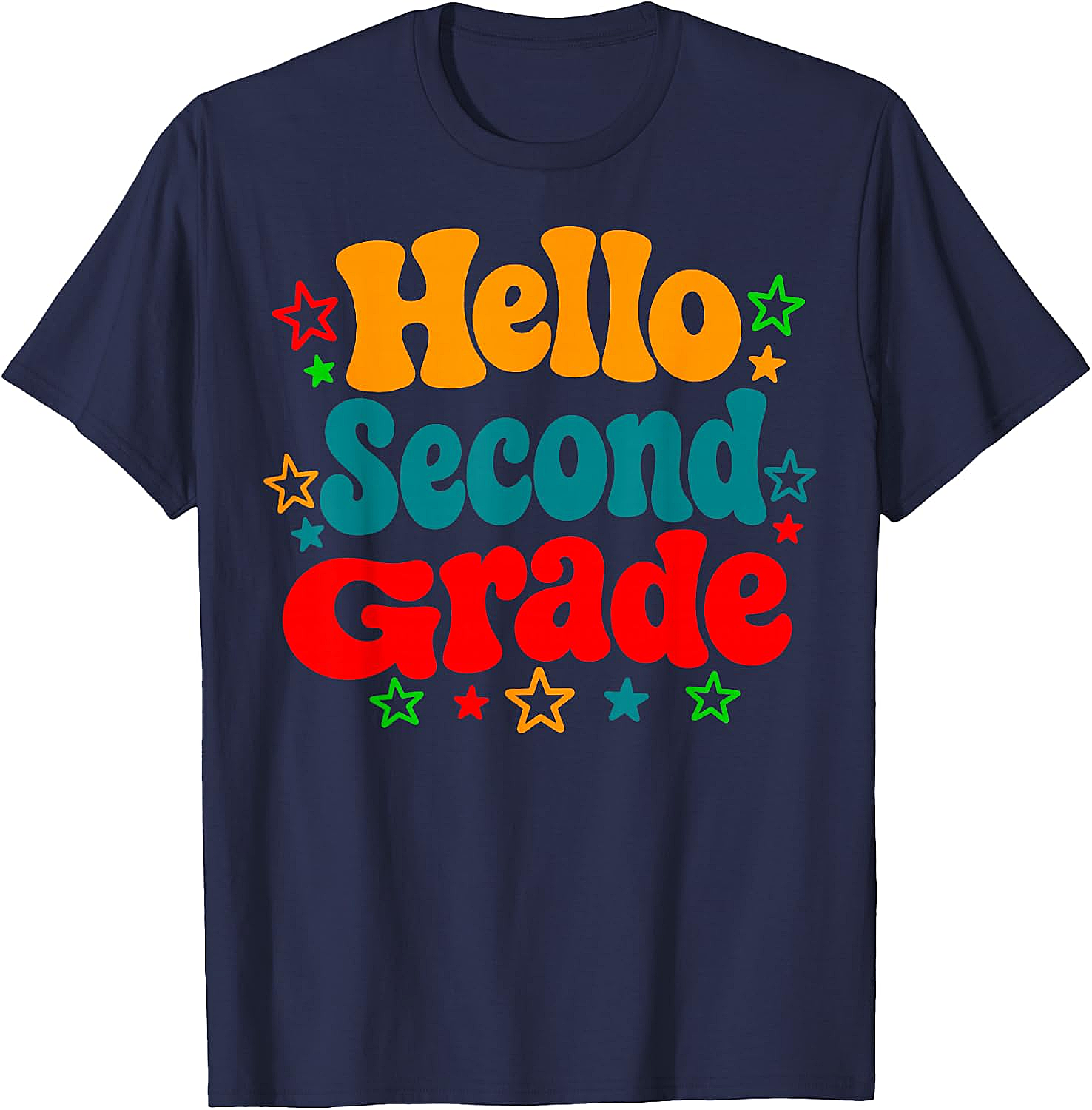  Hello Second Grade Back to School T-Shirt Teacher & Kids Tee