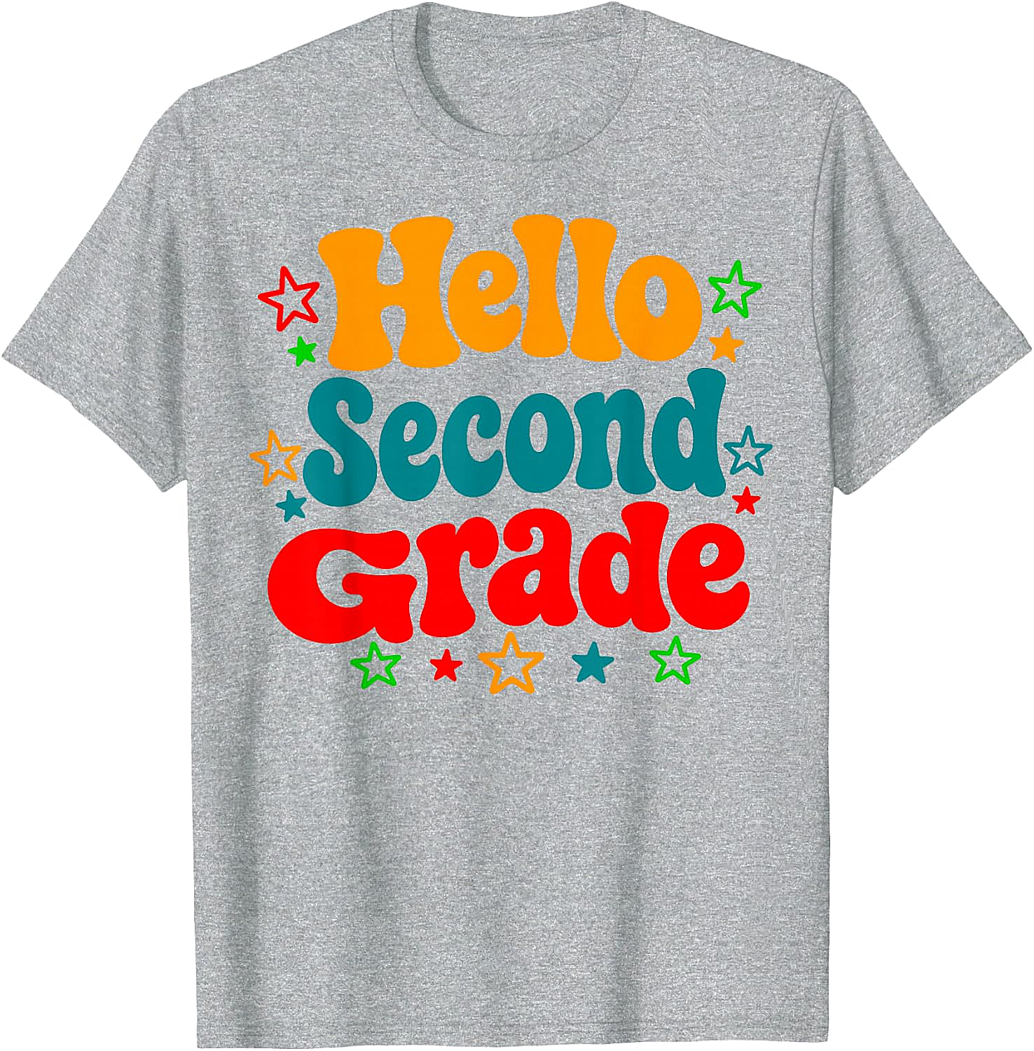  Hello Second Grade Back to School T-Shirt Teacher & Kids Tee