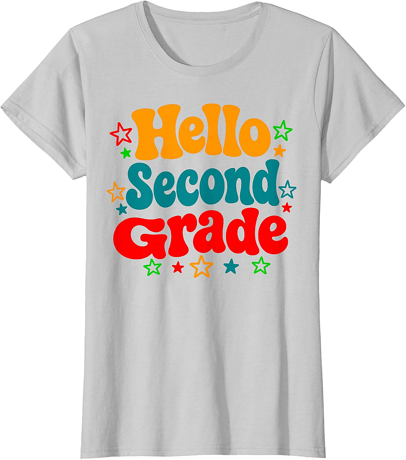  Hello Second Grade Back to School T-Shirt Teacher & Kids Tee