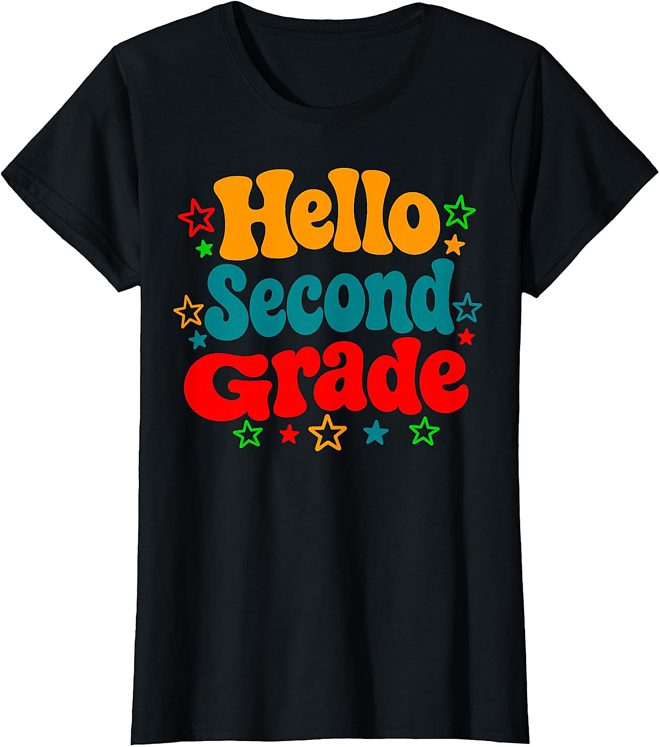  Hello Second Grade Back to School T-Shirt Teacher & Kids Tee