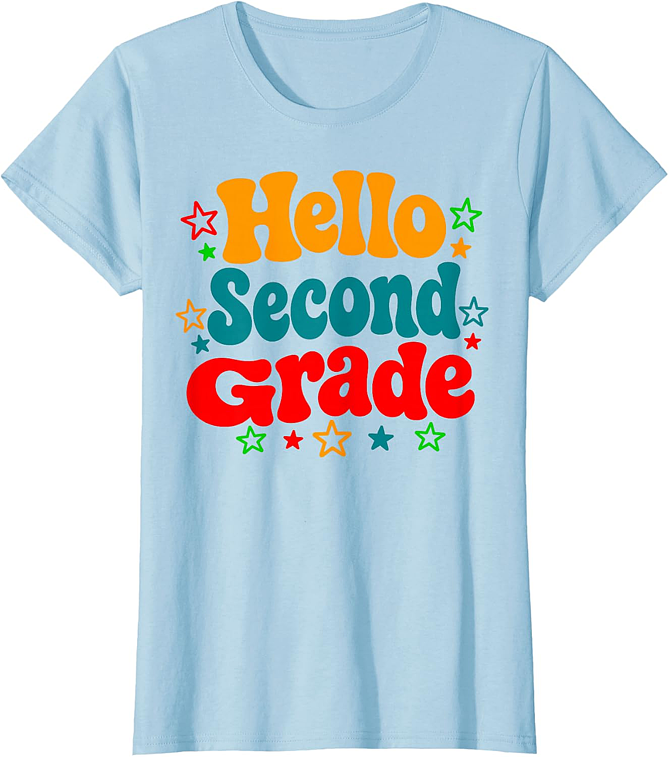  Hello Second Grade Back to School T-Shirt Teacher & Kids Tee