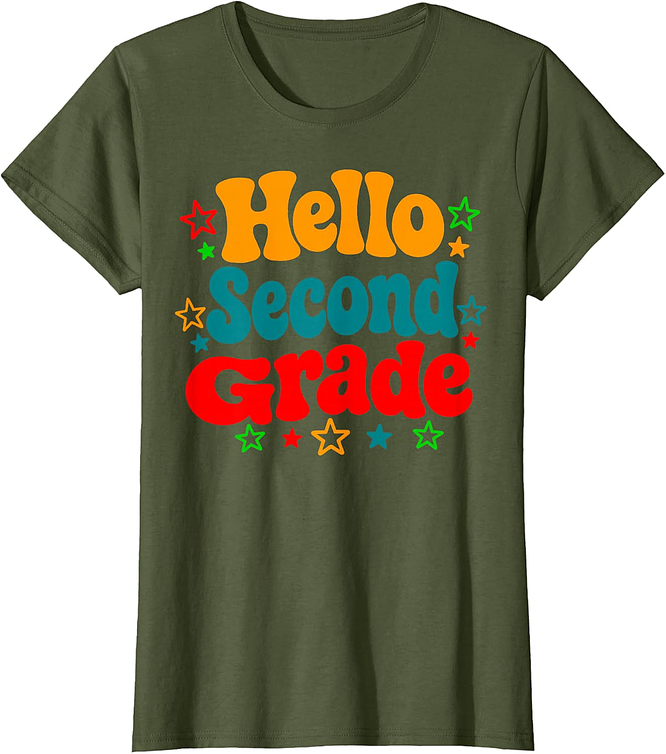  Hello Second Grade Back to School T-Shirt Teacher & Kids Tee