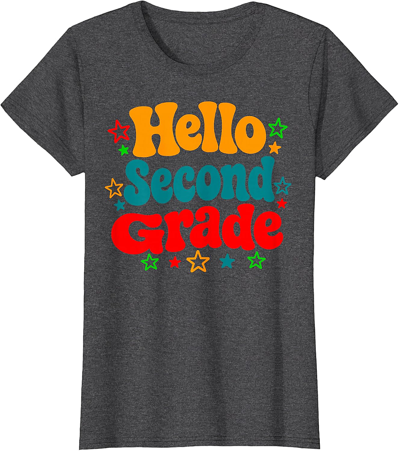  Hello Second Grade Back to School T-Shirt Teacher & Kids Tee