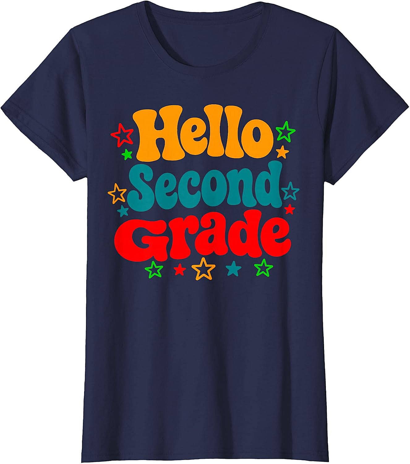 Hello Second Grade Back to School T-Shirt Teacher & Kids Tee