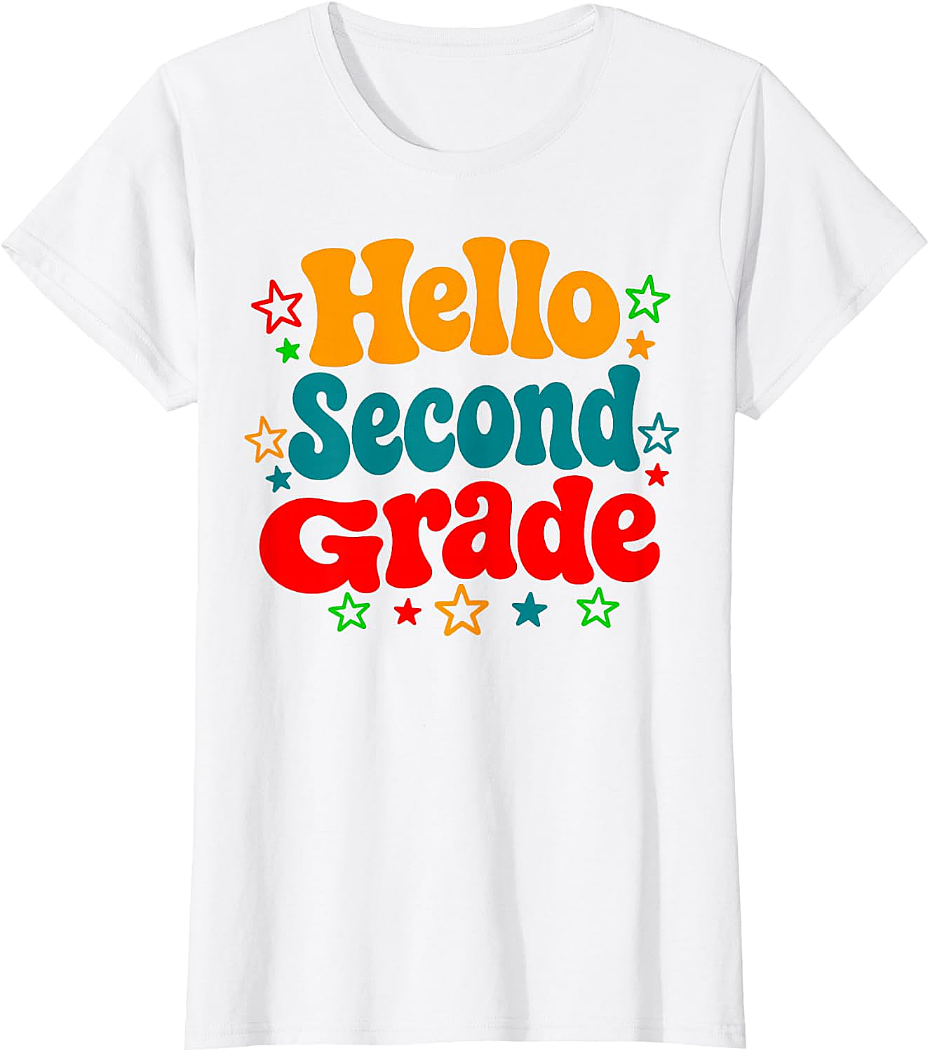  Hello Second Grade Back to School T-Shirt Teacher & Kids Tee