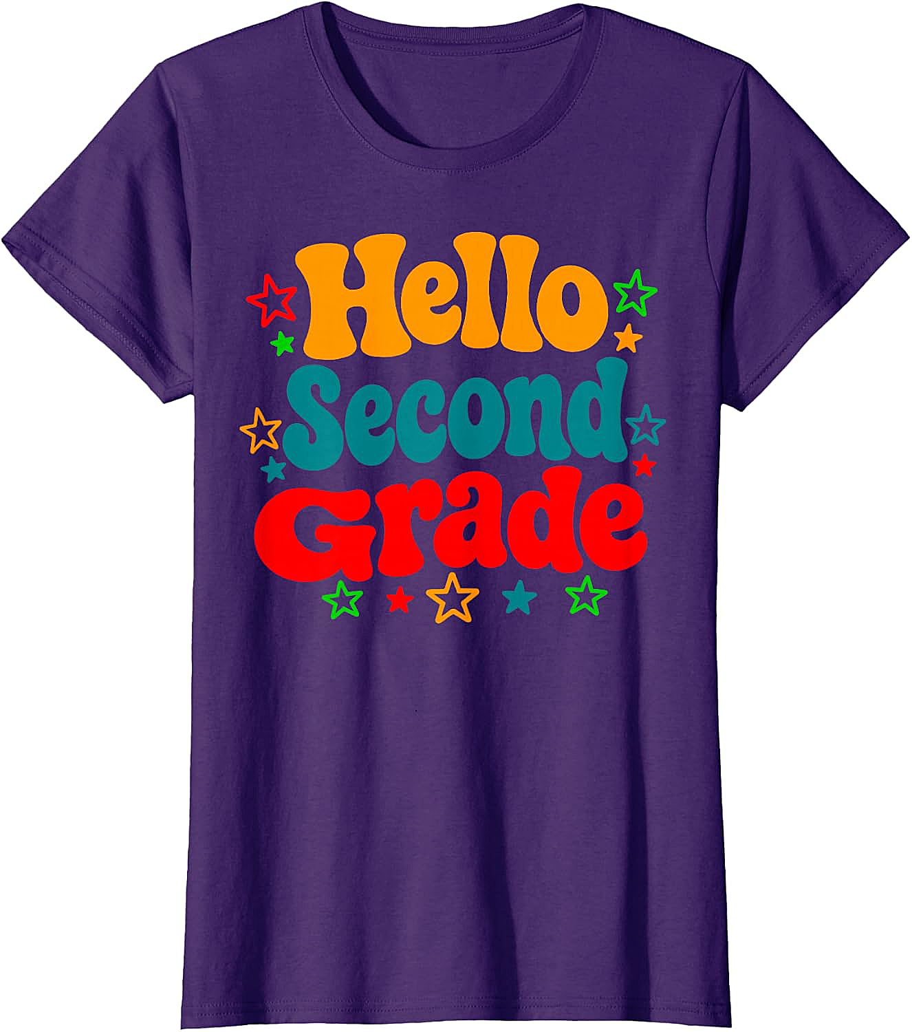  Hello Second Grade Back to School T-Shirt Teacher & Kids Tee