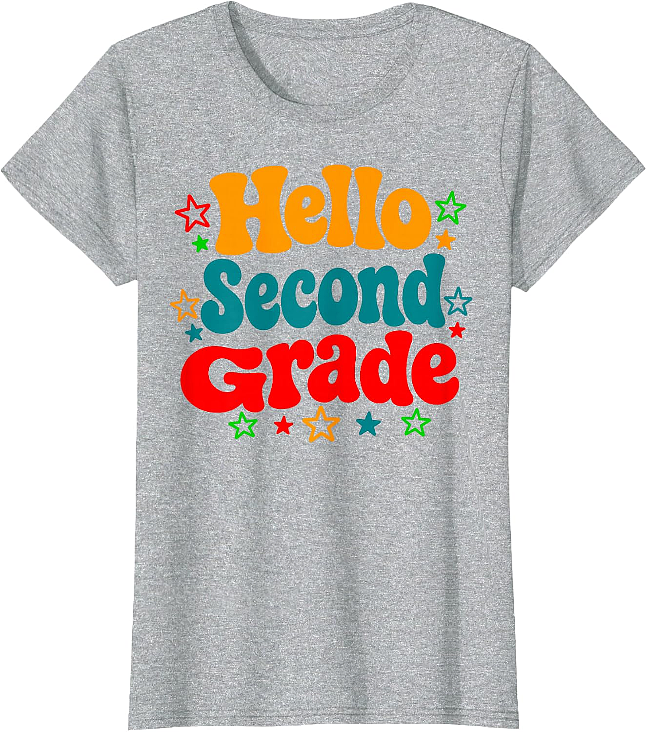  Hello Second Grade Back to School T-Shirt Teacher & Kids Tee
