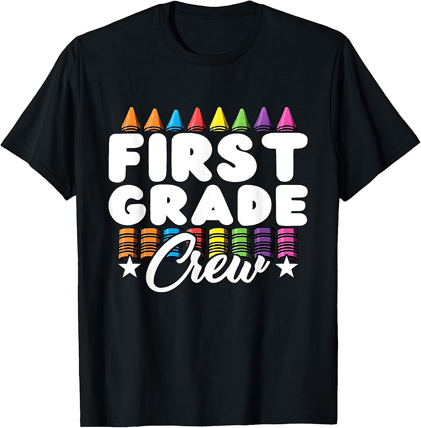 First Grade Crew T-Shirt Back to School Teacher Kids Tee