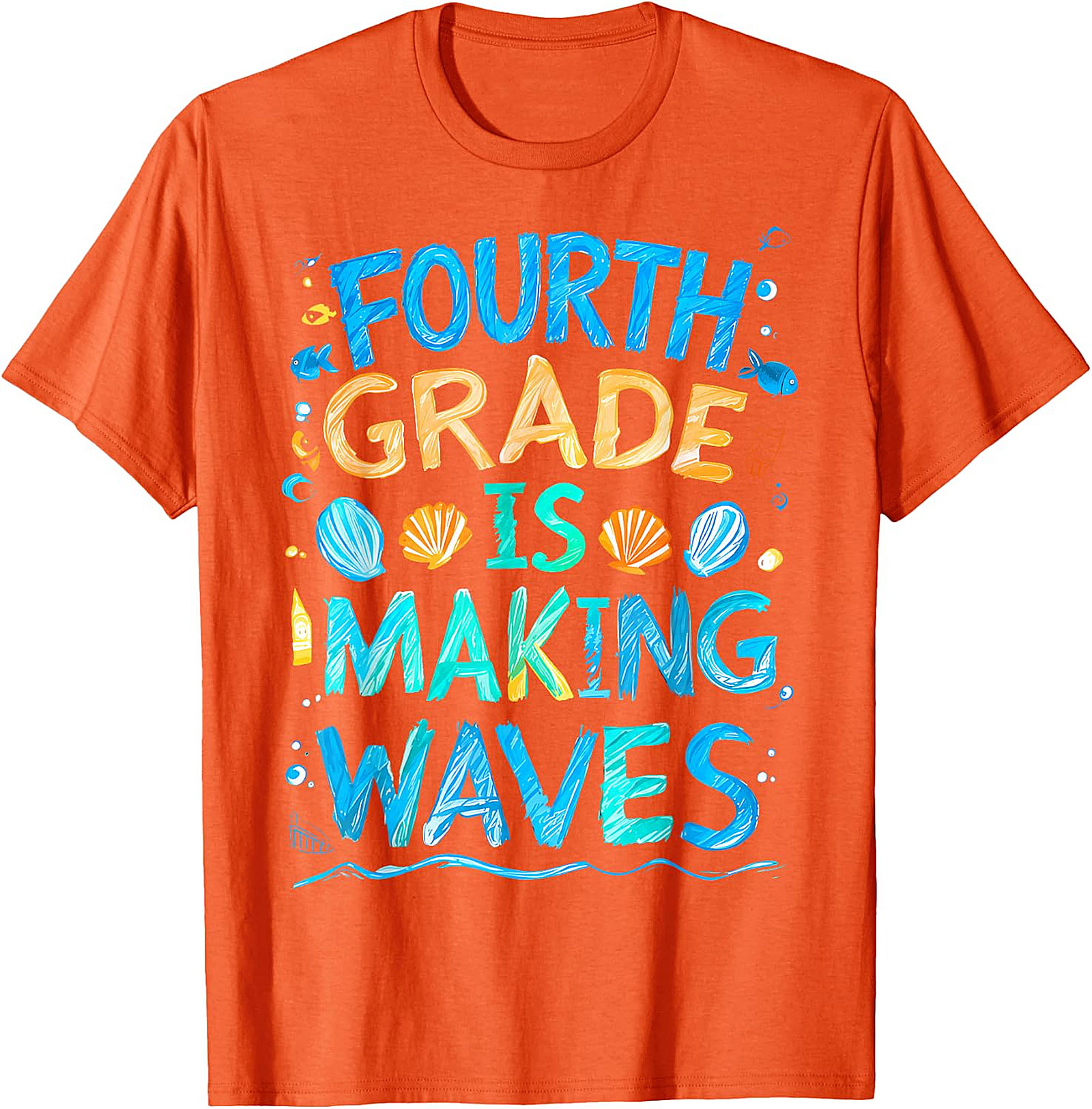 Fourth Grade Making Waves T-Shirt | Back to School Tee