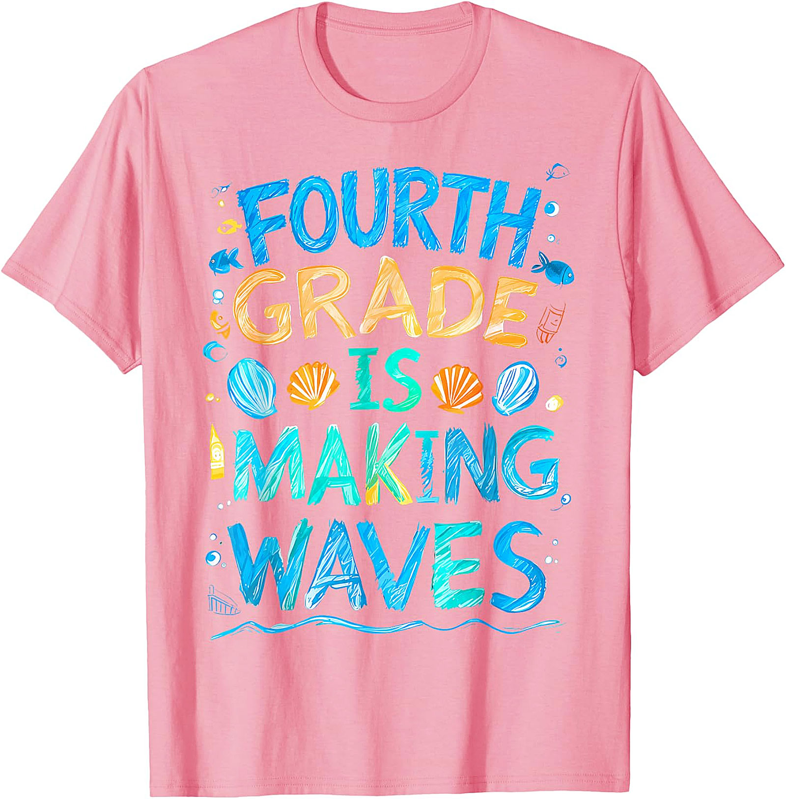 Fourth Grade Making Waves T-Shirt | Back to School Tee