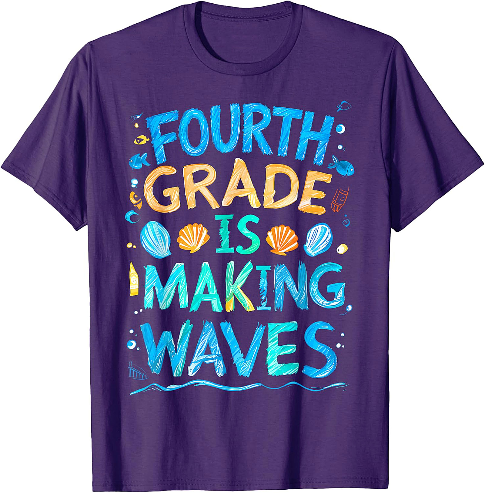 Fourth Grade Making Waves T-Shirt | Back to School Tee