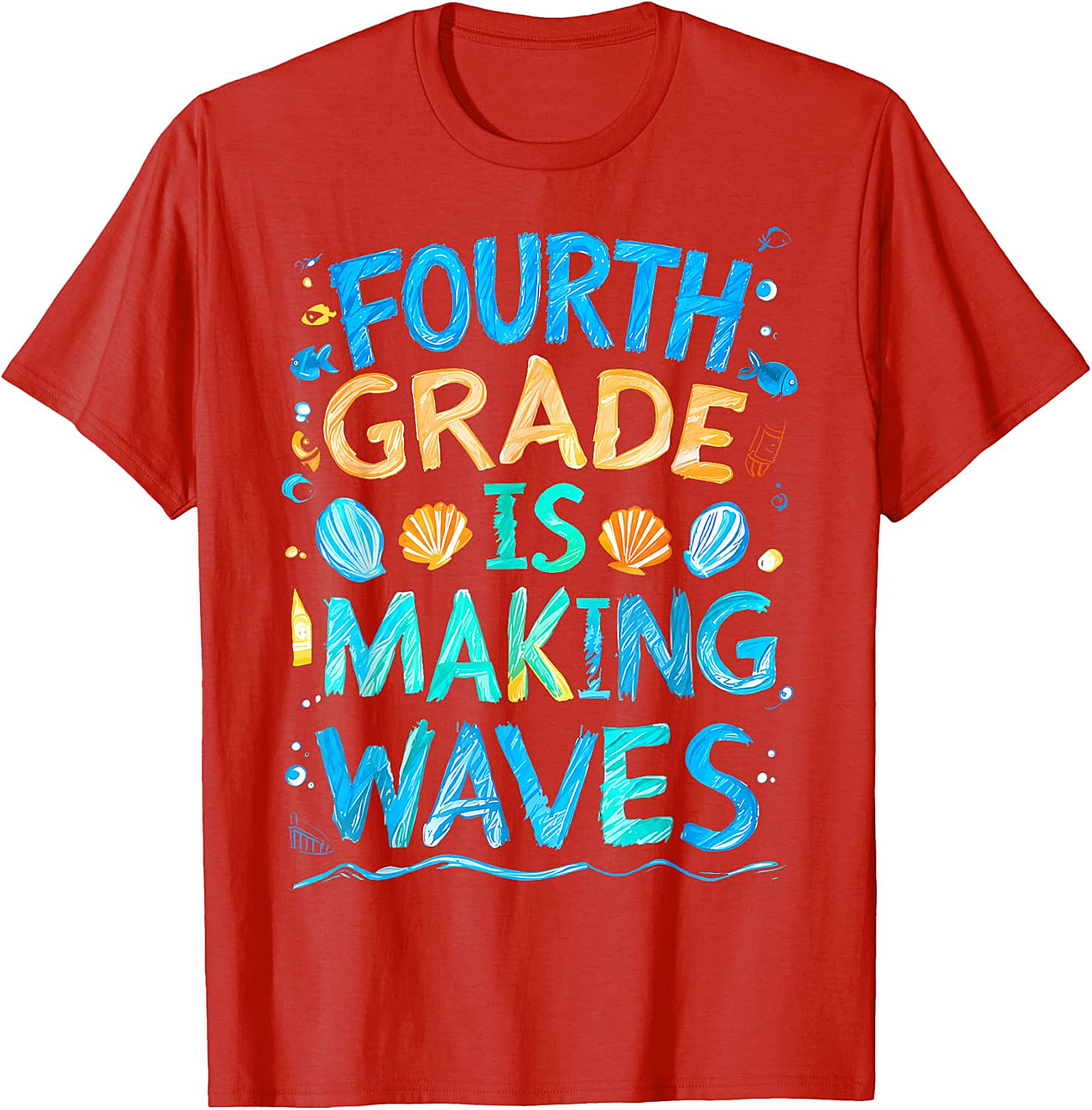 Fourth Grade Making Waves T-Shirt | Back to School Tee