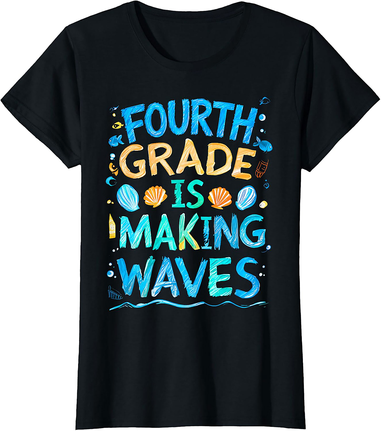 Fourth Grade Making Waves T-Shirt | Back to School Tee