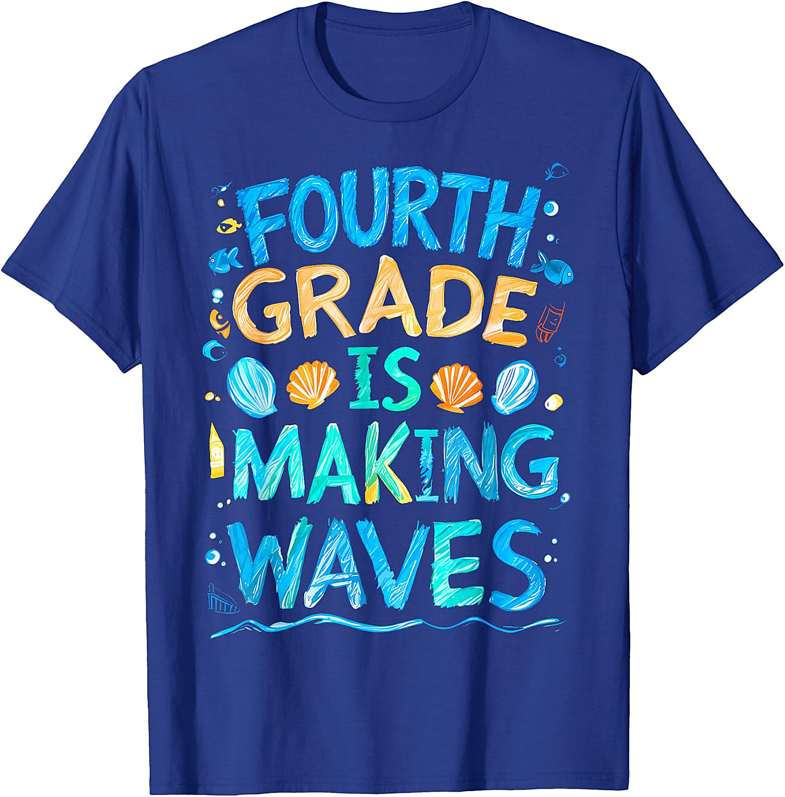 Fourth Grade Making Waves T-Shirt | Back to School Tee