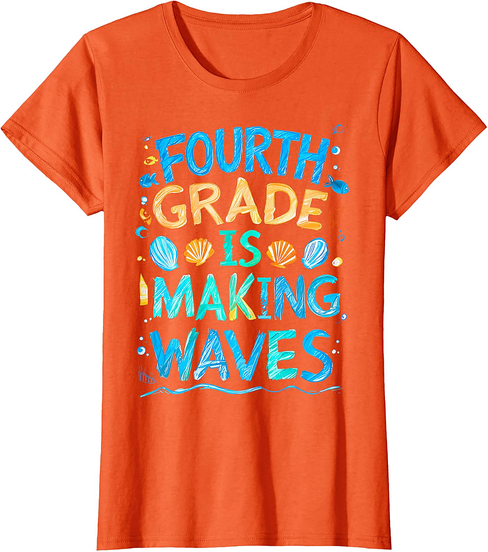 Fourth Grade Making Waves T-Shirt | Back to School Tee