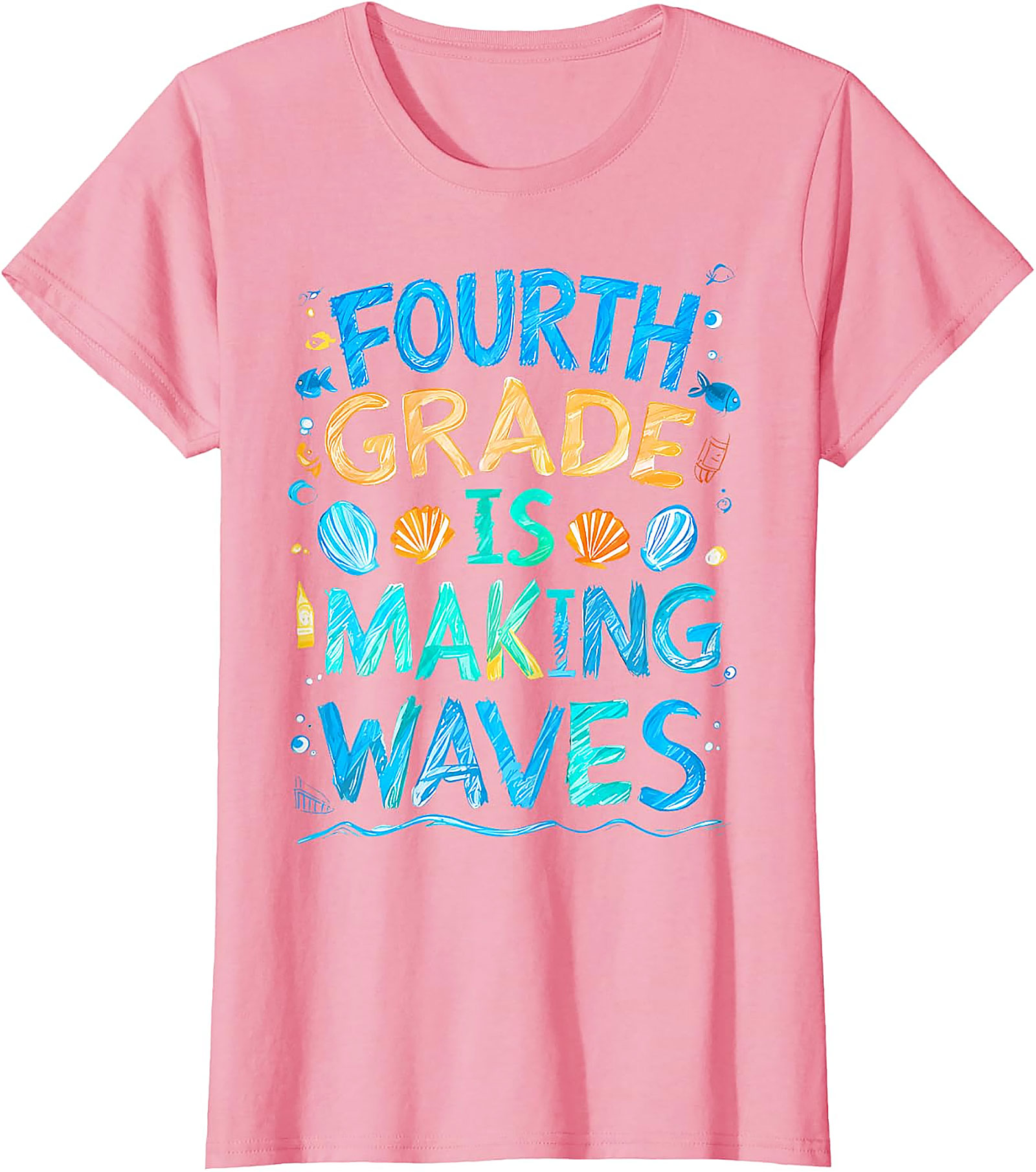 Fourth Grade Making Waves T-Shirt | Back to School Tee