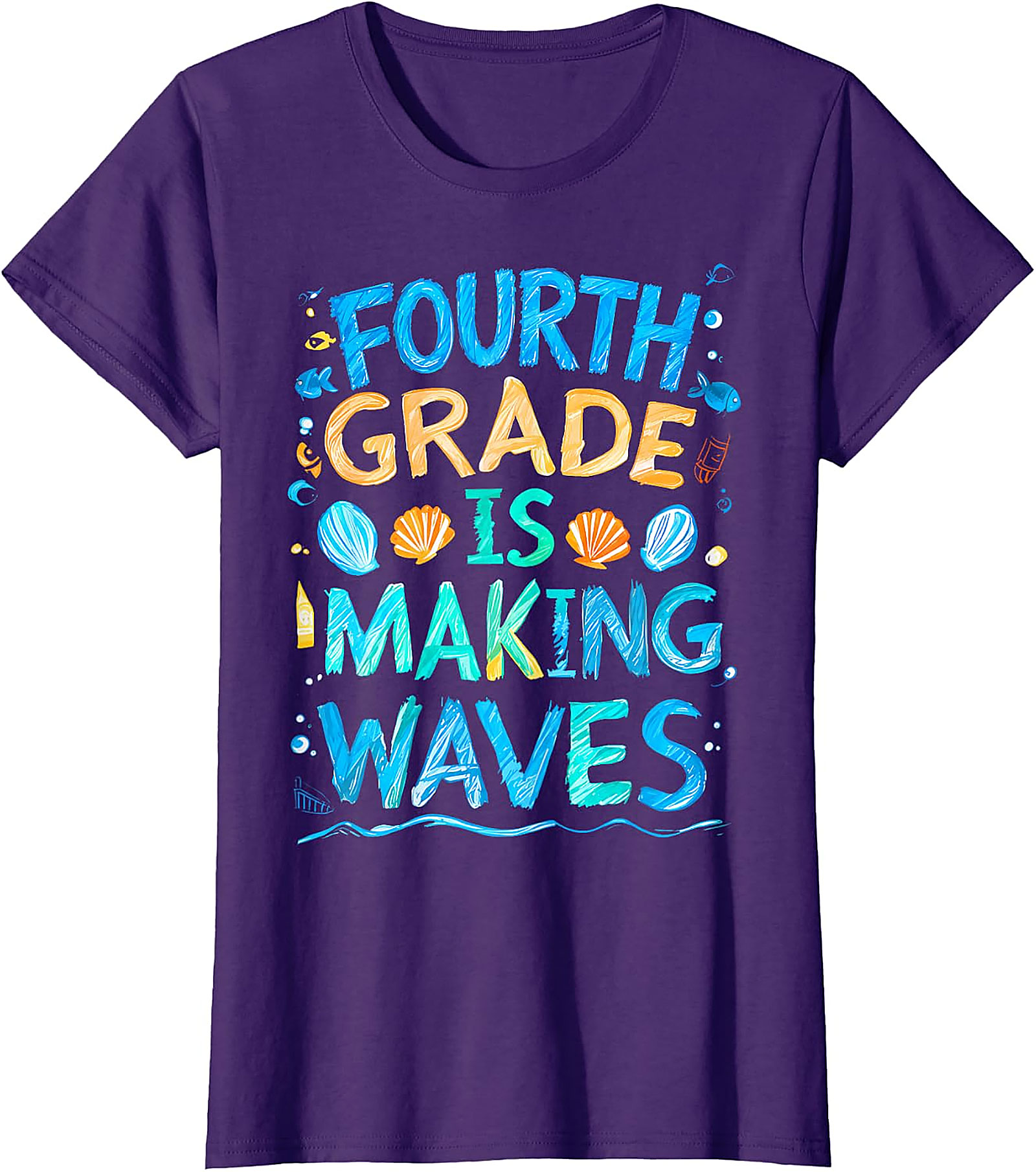 Fourth Grade Making Waves T-Shirt | Back to School Tee