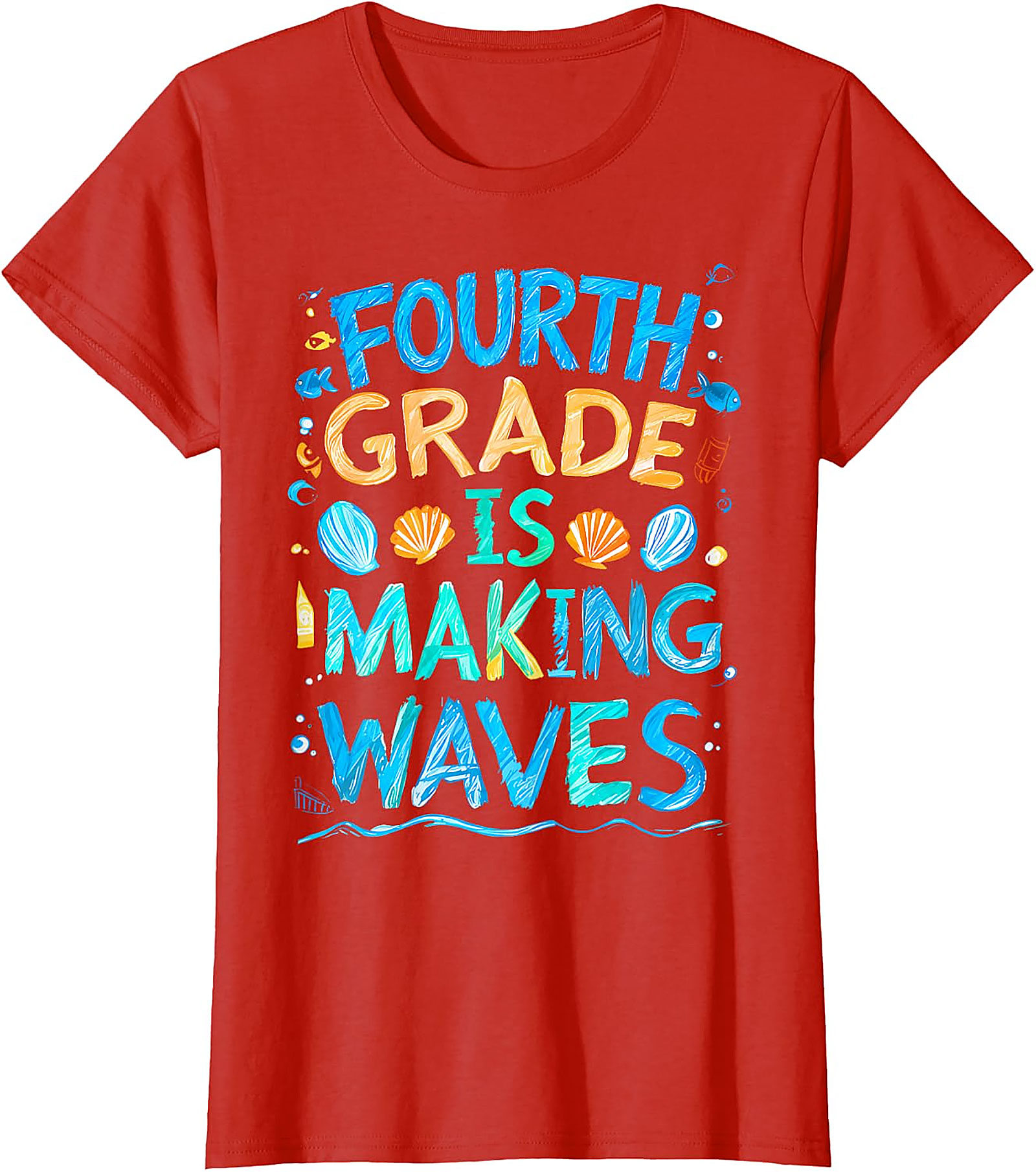 Fourth Grade Making Waves T-Shirt | Back to School Tee
