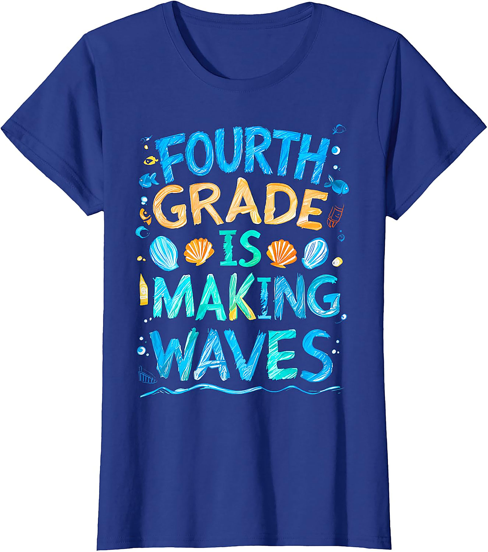 Fourth Grade Making Waves T-Shirt | Back to School Tee