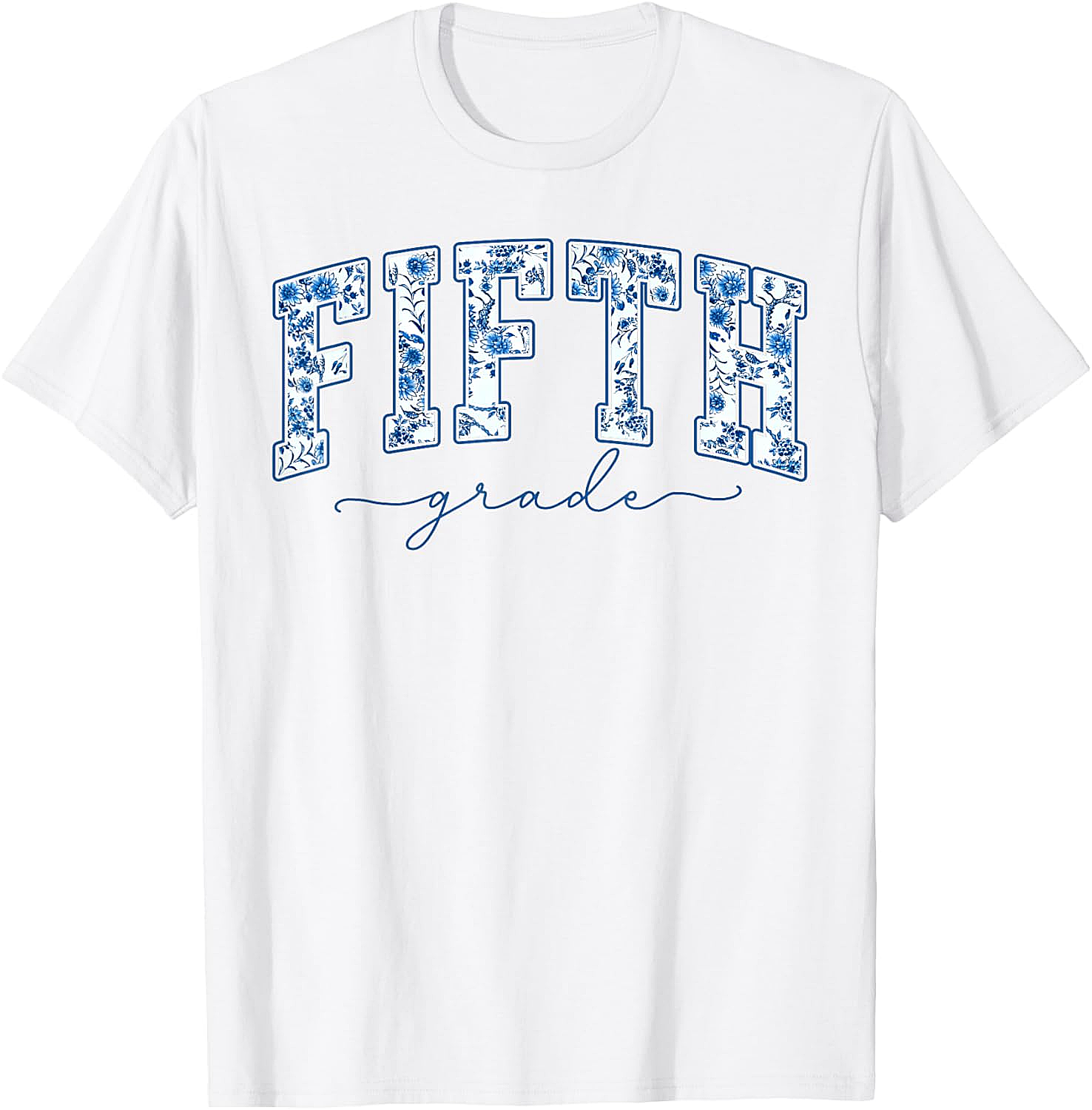 Fifth Grade Toile De Jouy T-Shirt - Back to School Tee