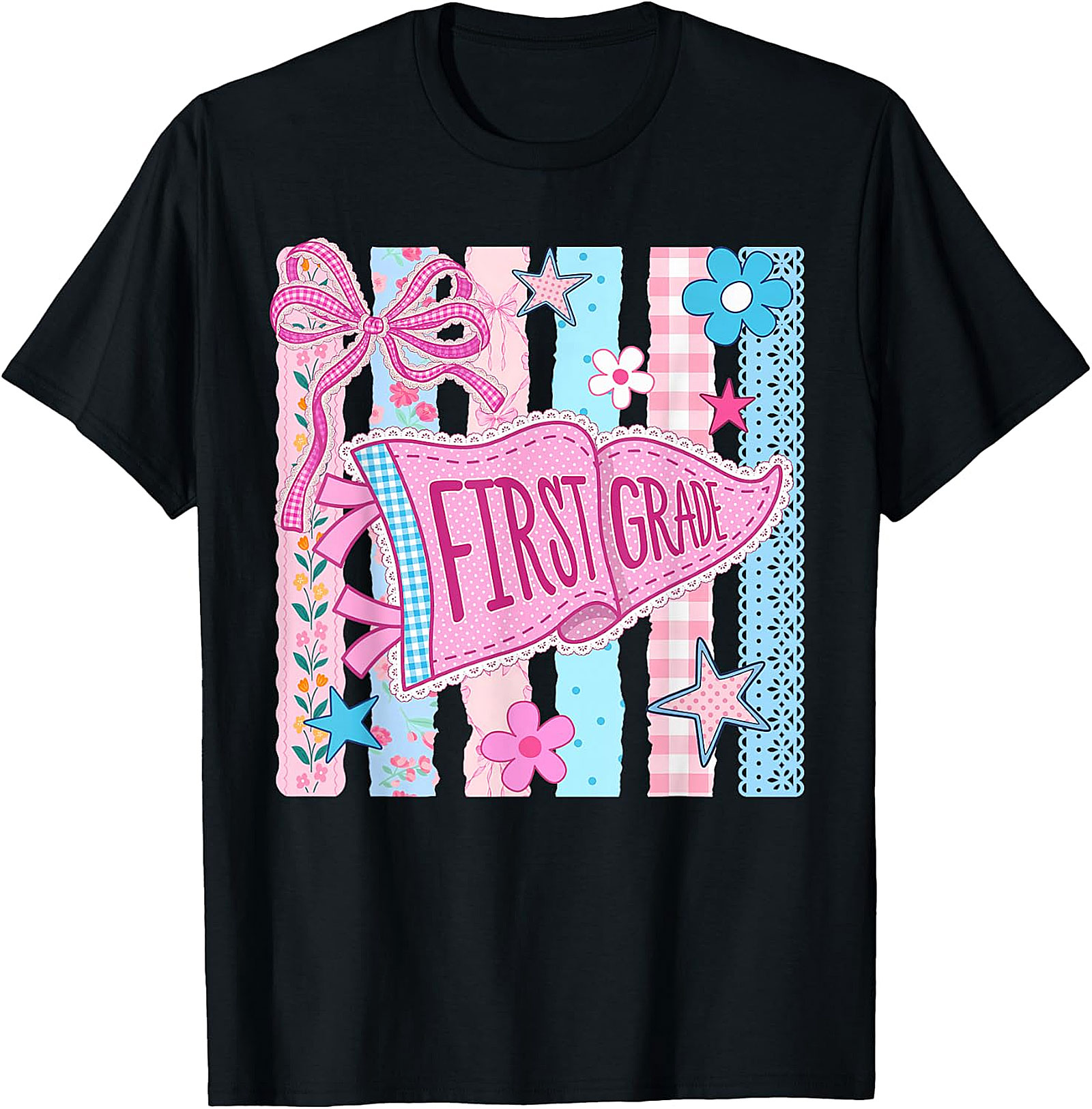 First Grade Back to School T-Shirt | Cute Pennant Tee