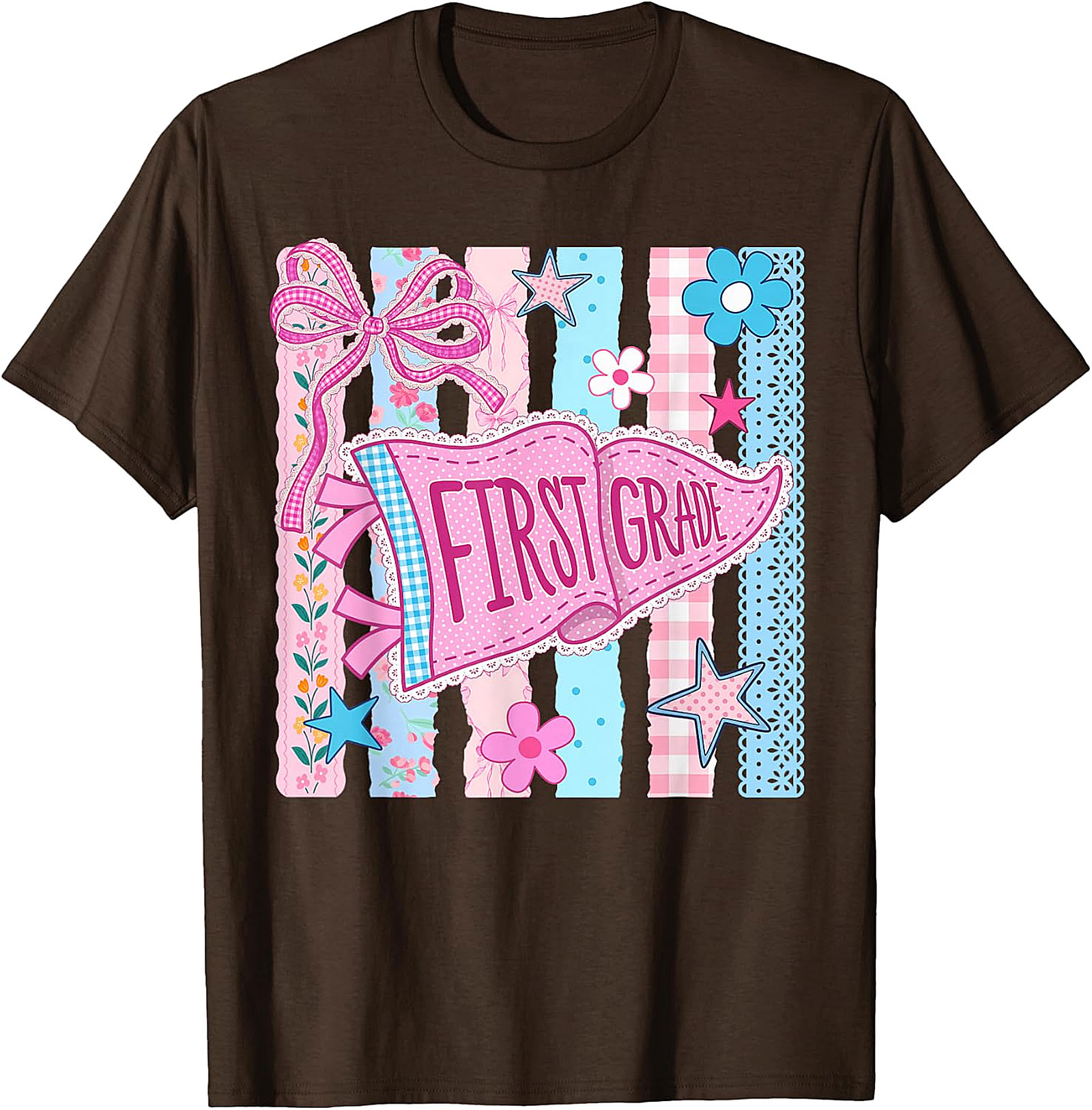 First Grade Back to School T-Shirt | Cute Pennant Tee